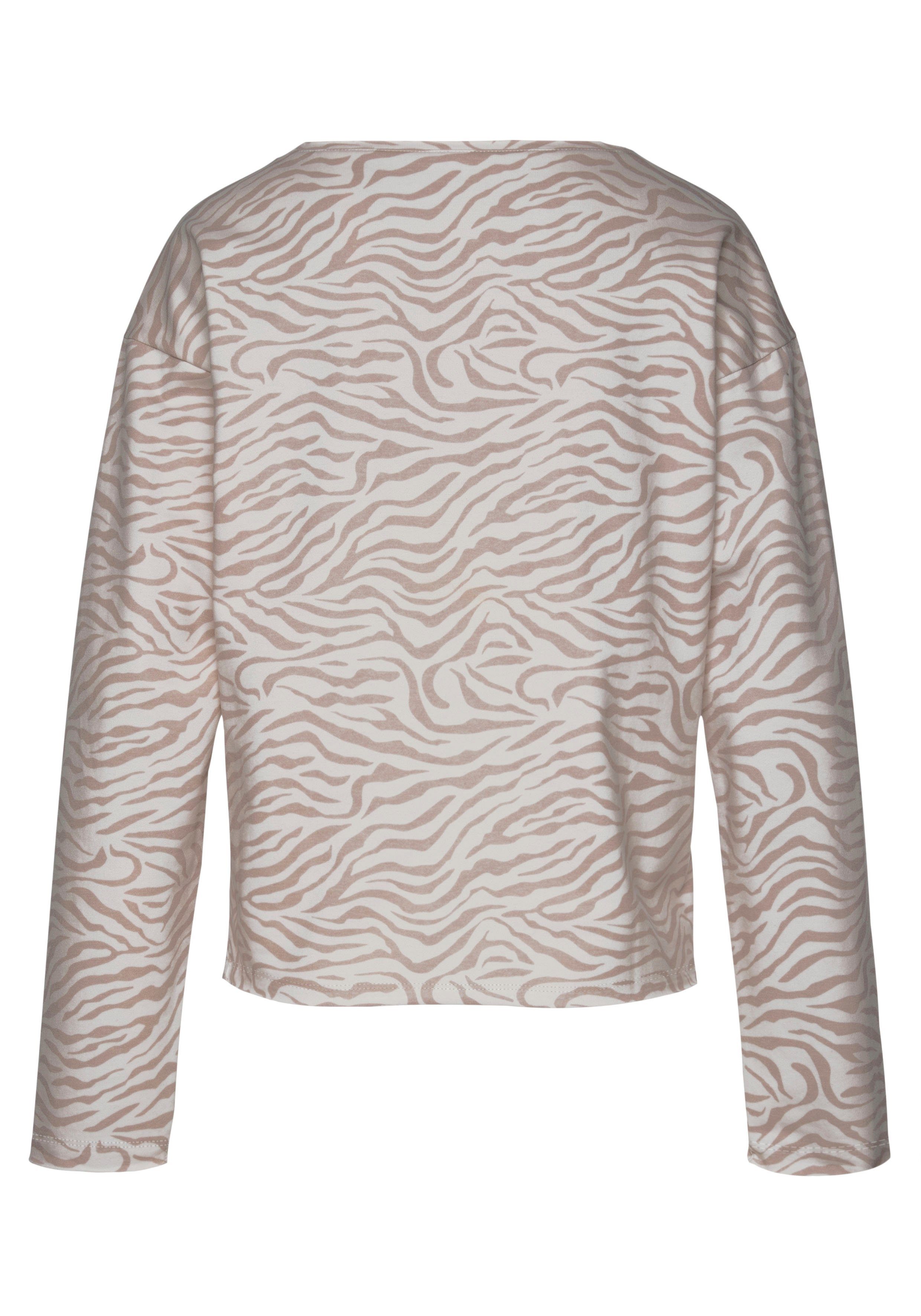 Lascana Sweatshirt / Shirt met lange mouwen Langarmshirt in losse pasvorm, loungewear
