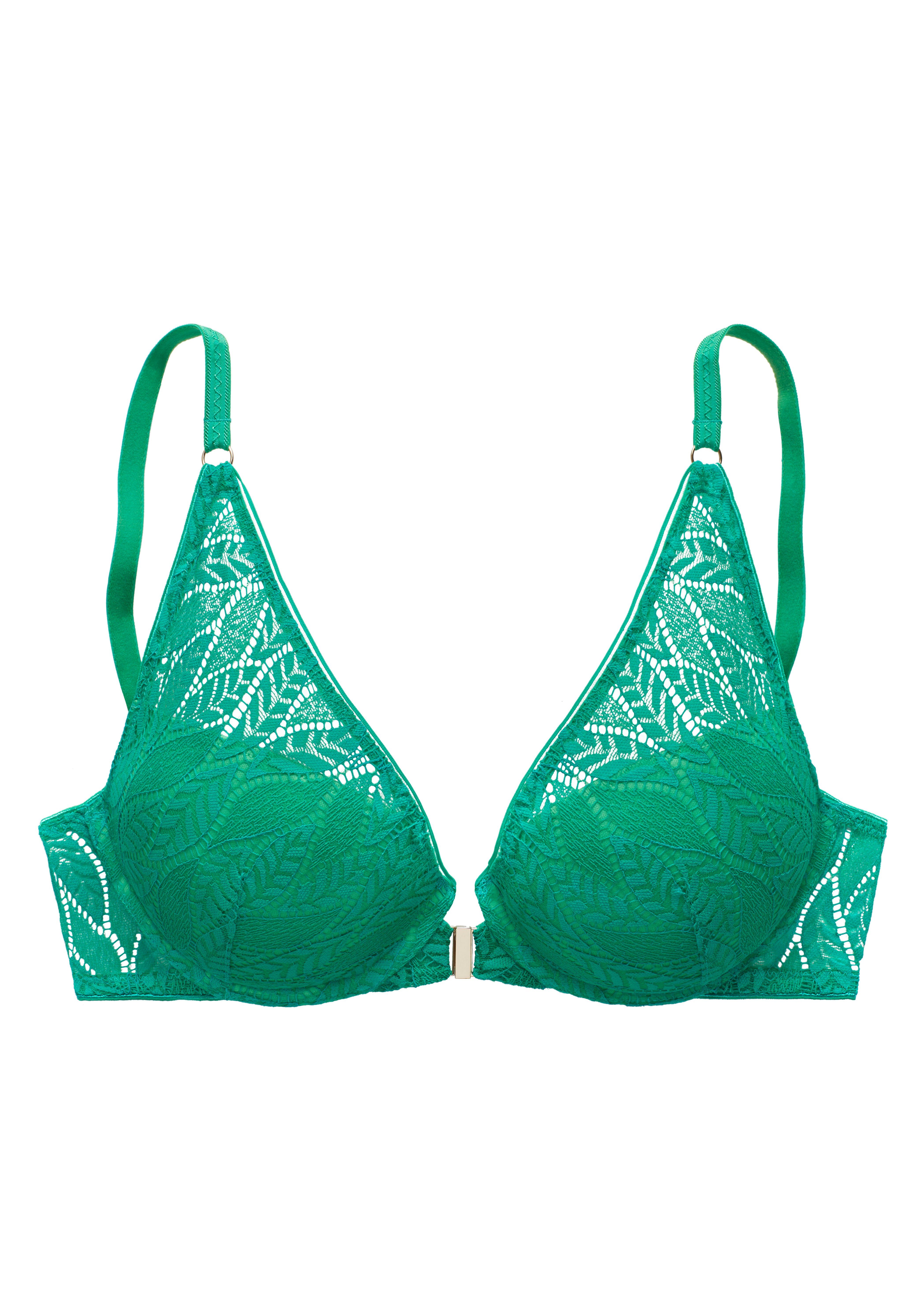 Vivance Push-up-bh van kant in mooie bladvorm met voorkeursluiting, lingerie