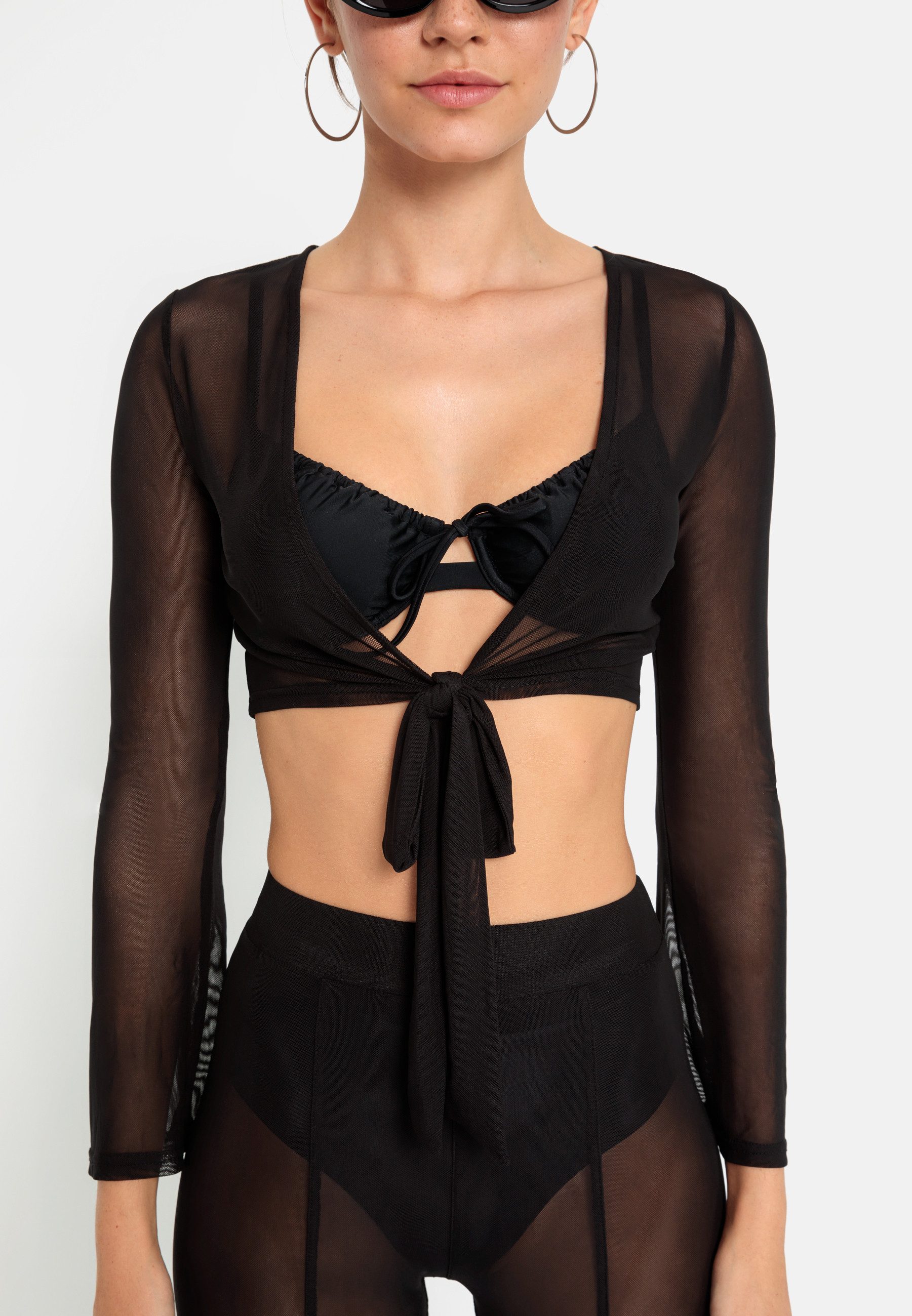 LSCN by LASCANA Shirt met lange mouwen (set, 2-delig, + Broek)