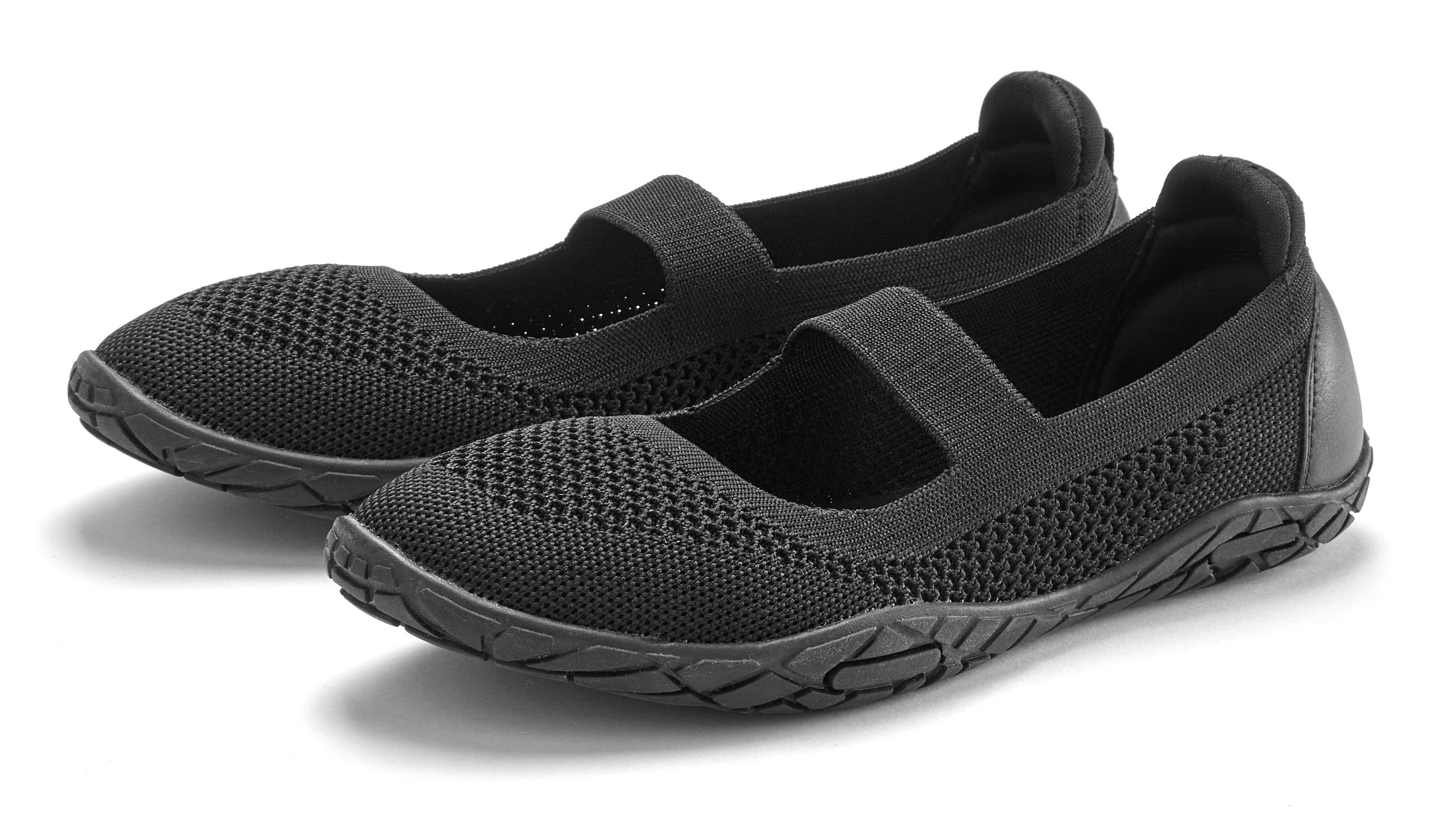 Lascana Sneaker-ballerina’s Vrijetijdsschoen, slipper, lage schoen, slip-on sneaker superlicht VEGAN