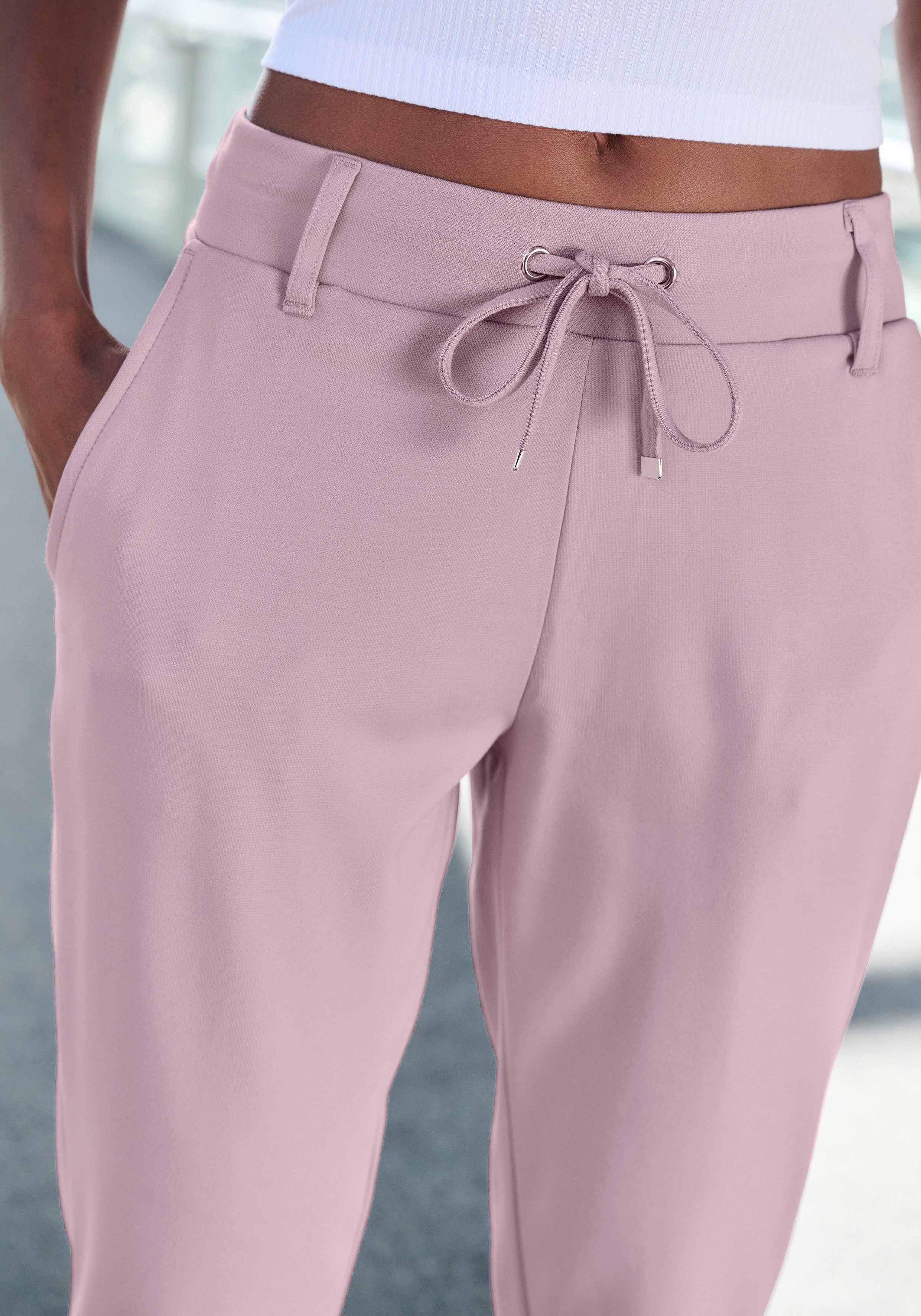 Lascana Caprilegging met zijzakken, loungewear