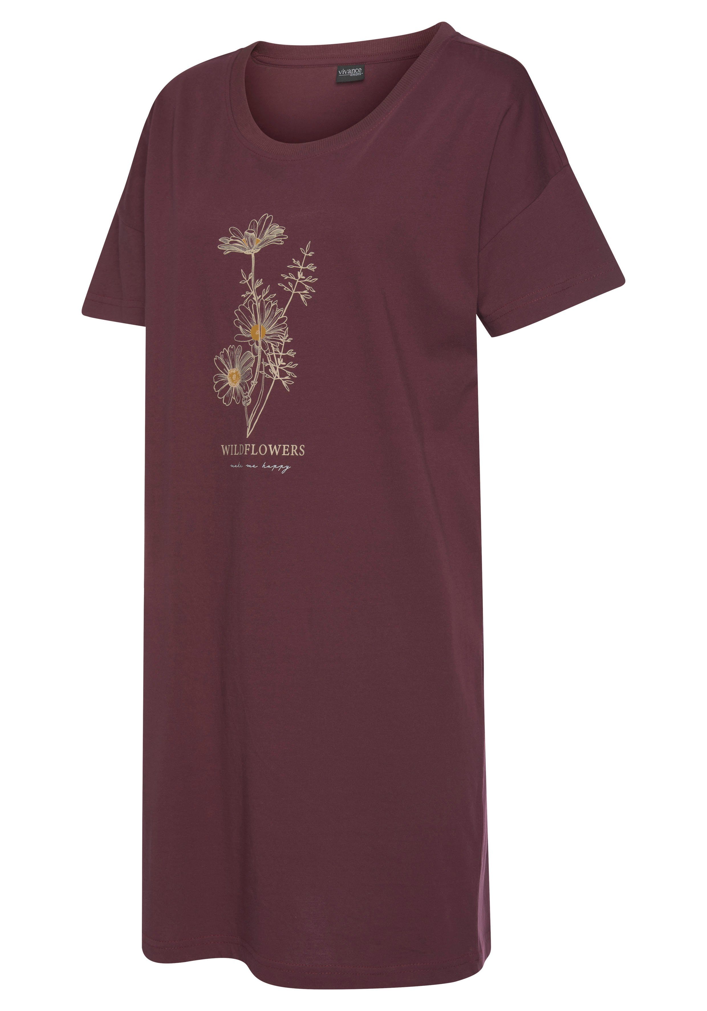 Vivance Dreams Big-shirt met frontprint (Set van 2)