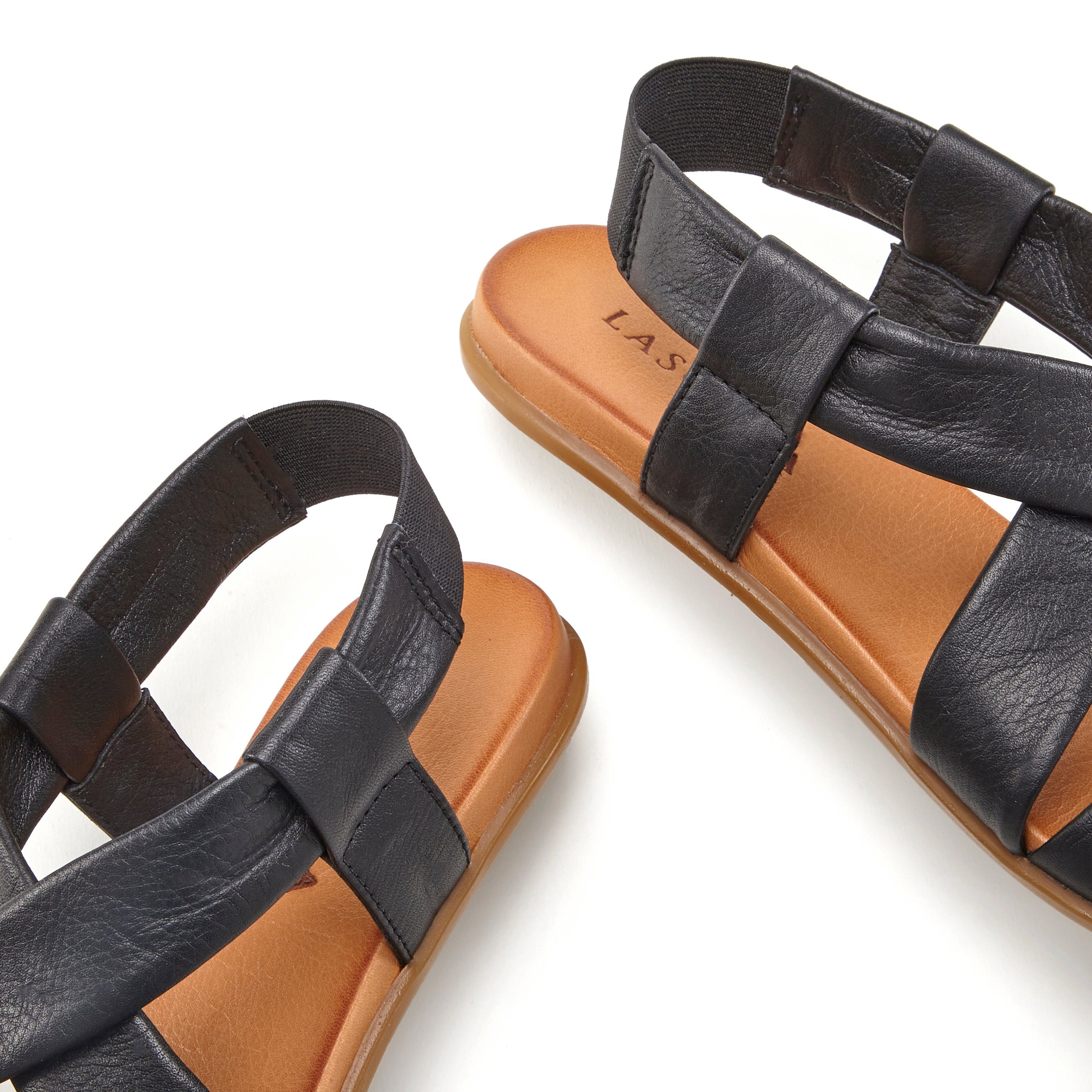 Lascana Sandalen Zomerschoen van leer met verfijnde bandjes, sandaal, zomerschoen