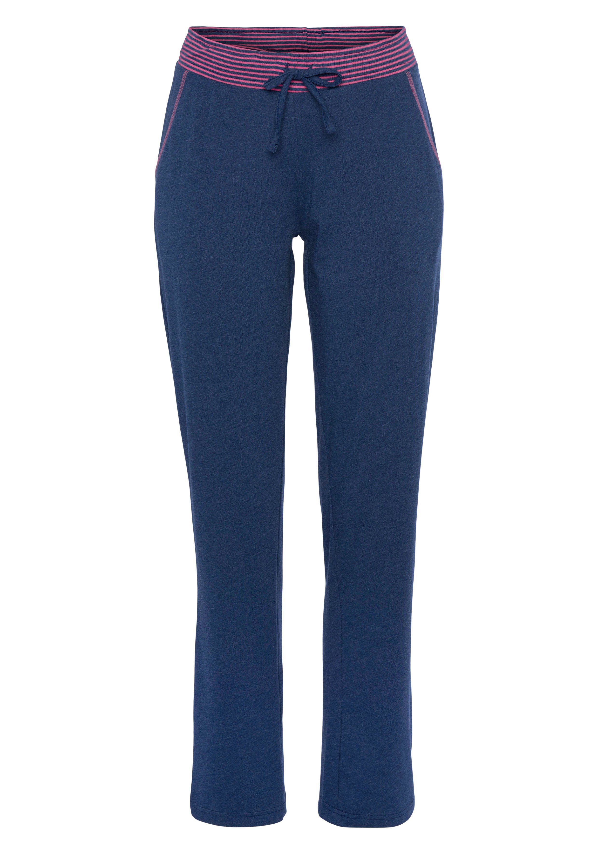 Vivance Dreams Pyjama met decoratieve flatlock-naden in neonkleuren (2-delig)
