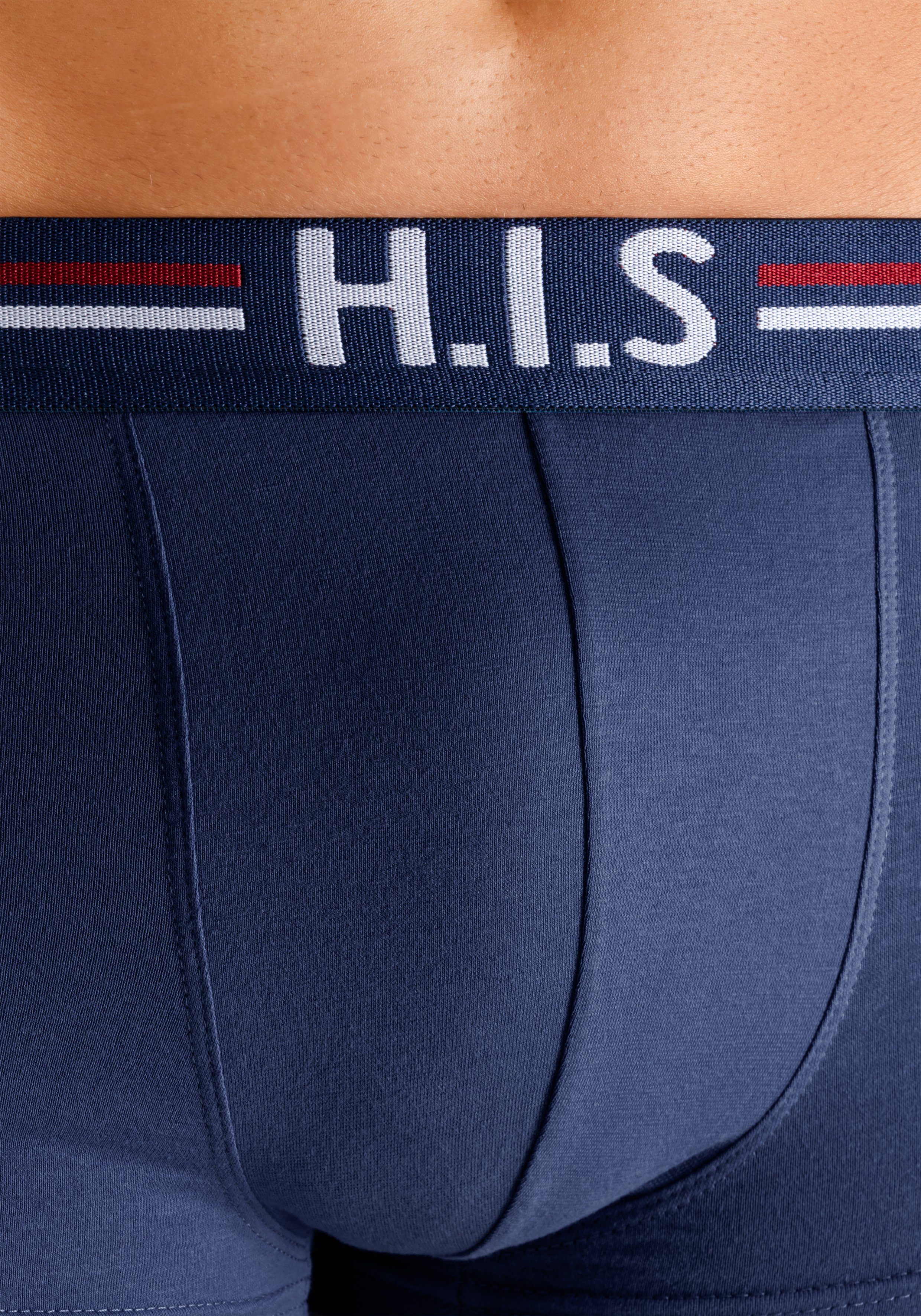 H.I.S Hipster strak zittende boxershorts met strepen van katoenmix (set, 5 stuks)