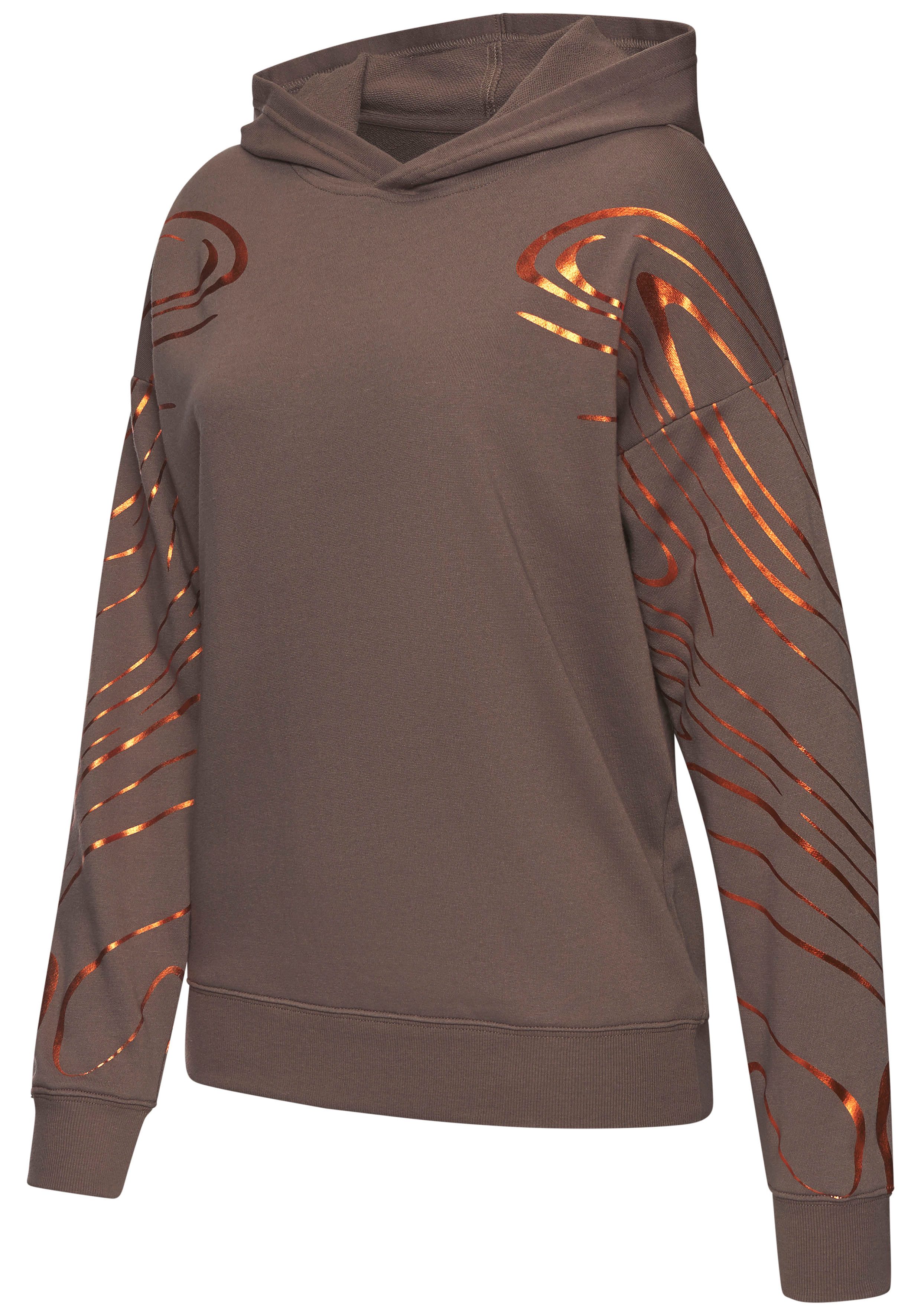 active by Lascana Hoodie met glanzende print