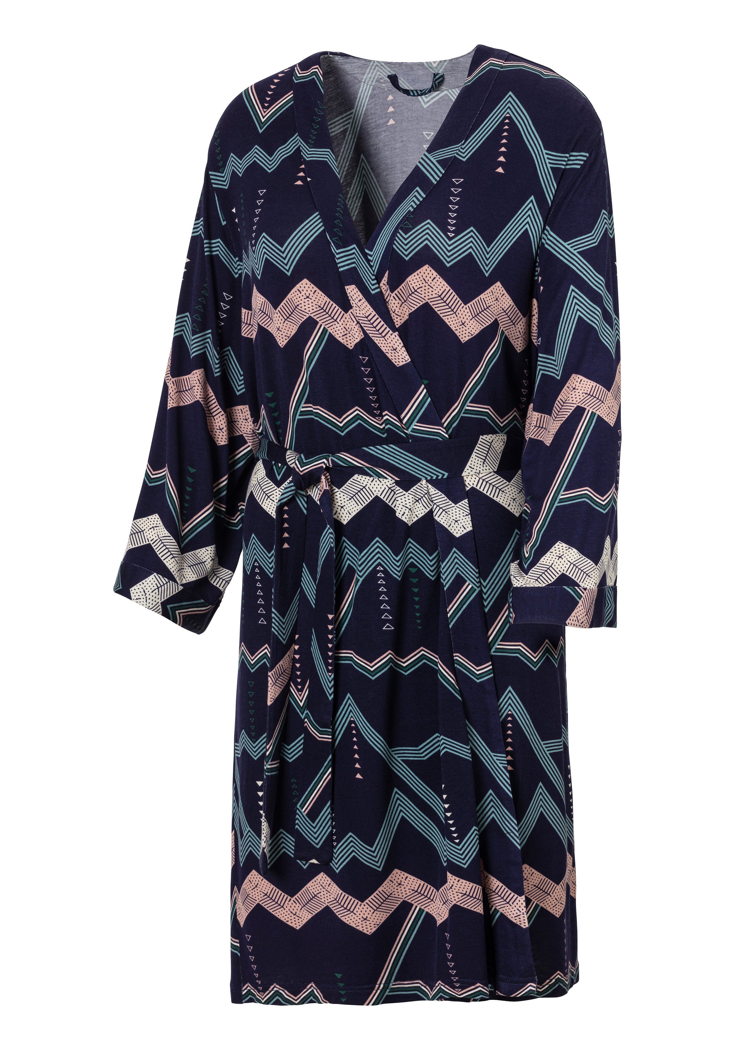 Lascana Kimono met grafisch zigzagmotief