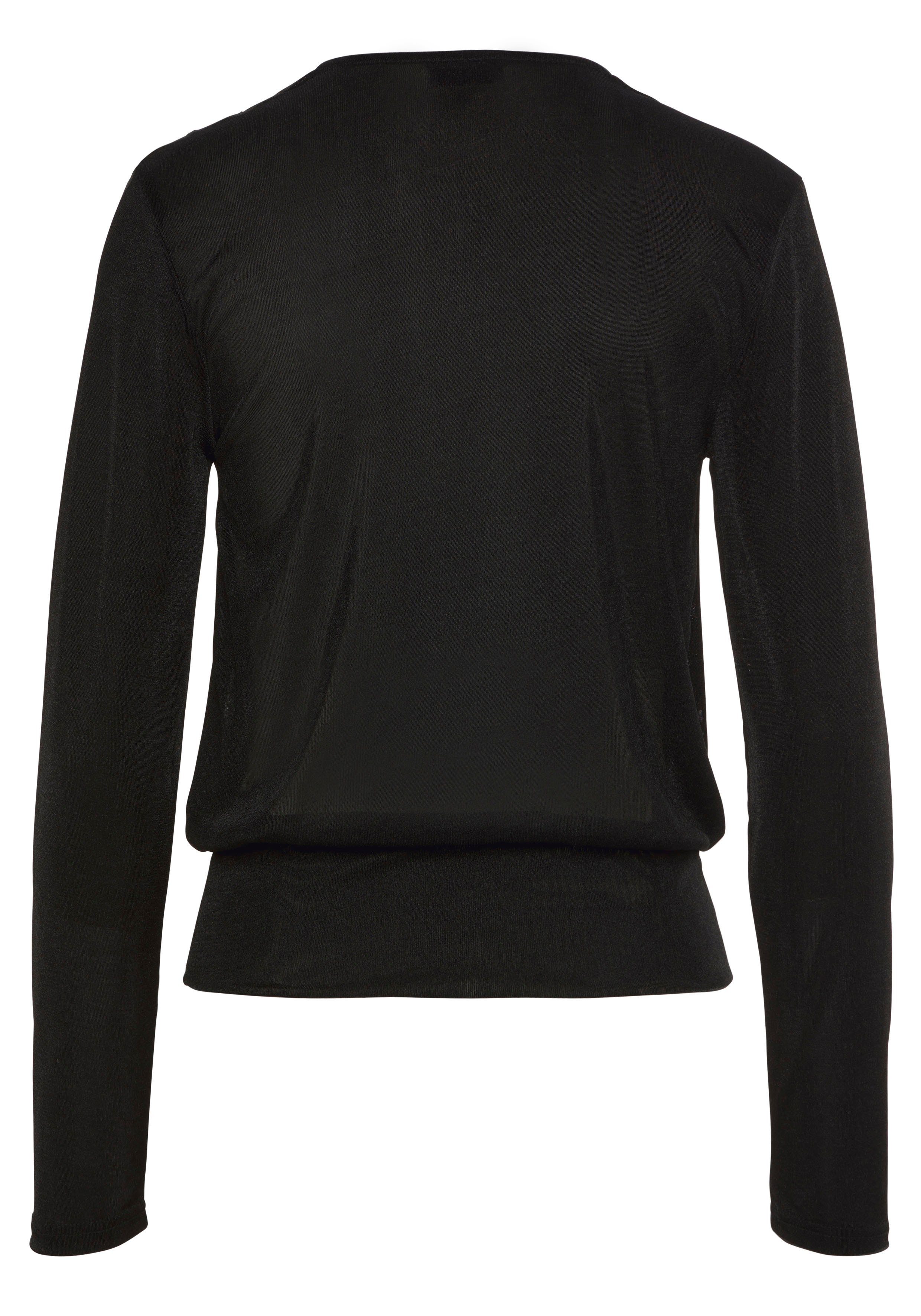 Lascana Shirt met lange mouwen van glanzende kwaliteit