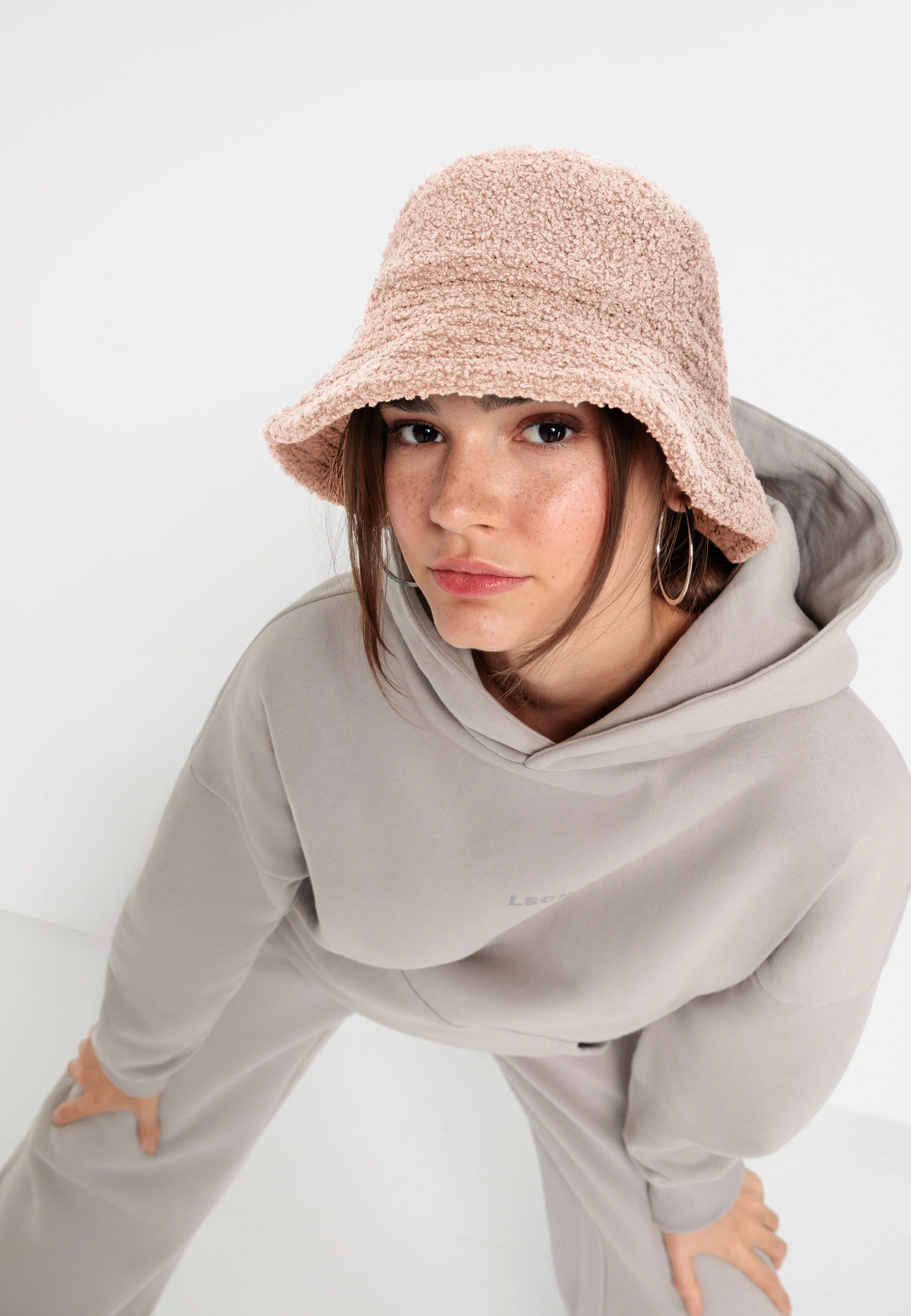 LSCN by LASCANA Vissershoed Outdoorhoed bucket hat van teddy