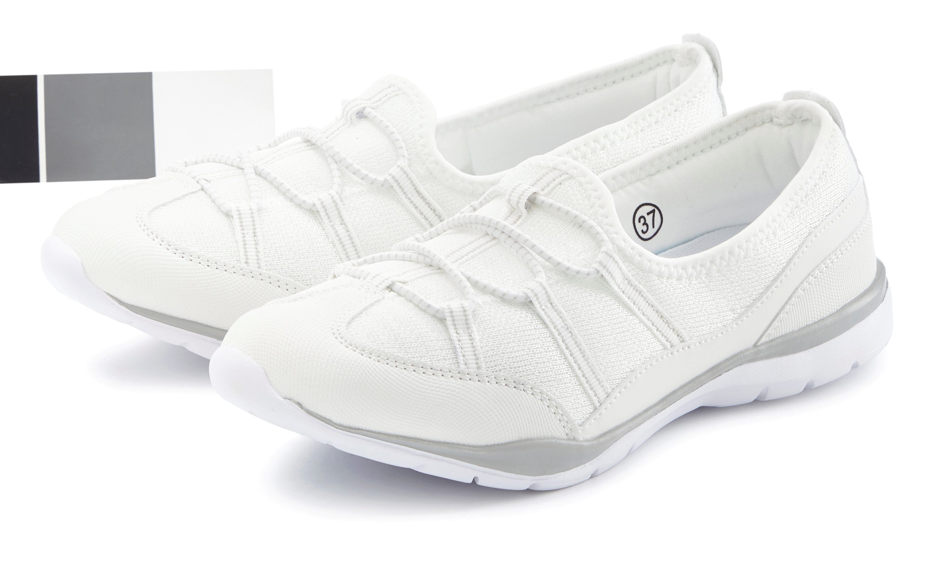 Lascana Sneakers Lage schoen, vrijetijdsschoen, slipper, om in te stappen met elastische veters vegan
