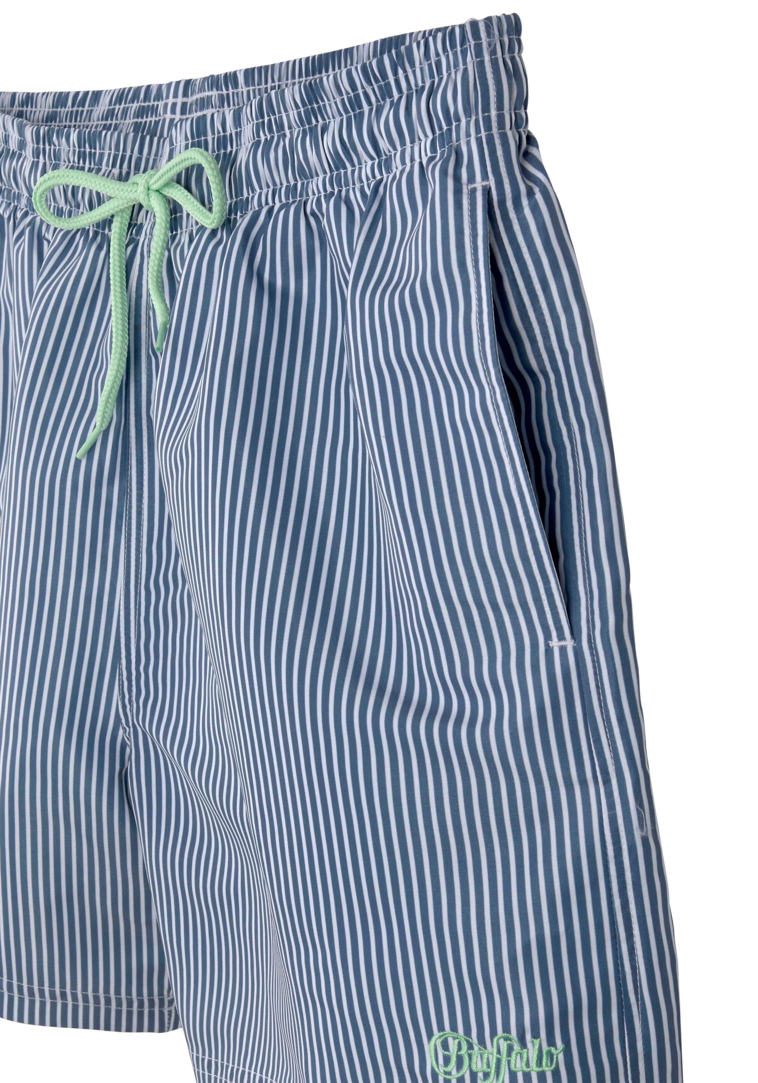 Buffalo Zwemshort in fijne streep-look