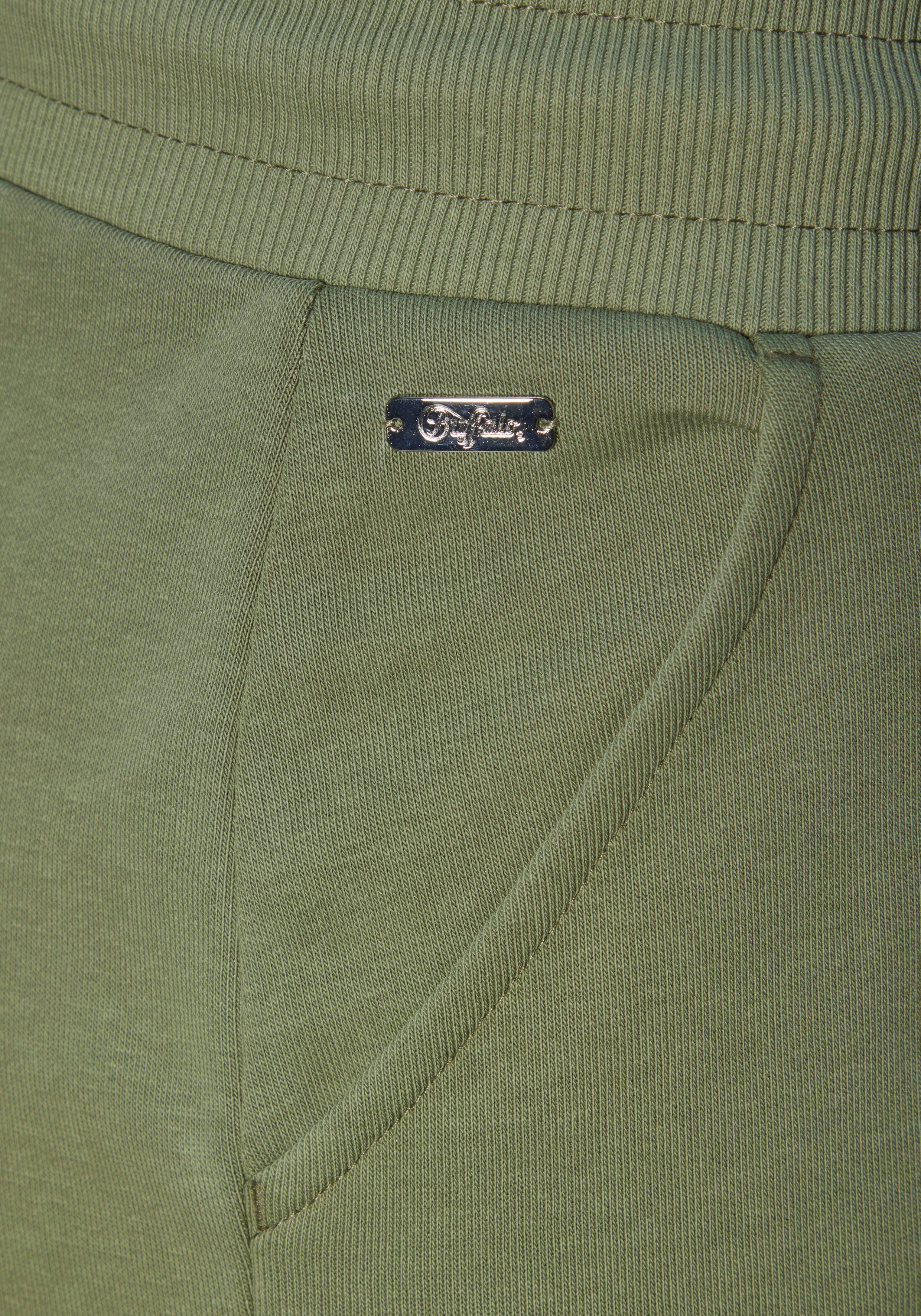 Buffalo Sweatshort met statement print, loungewear