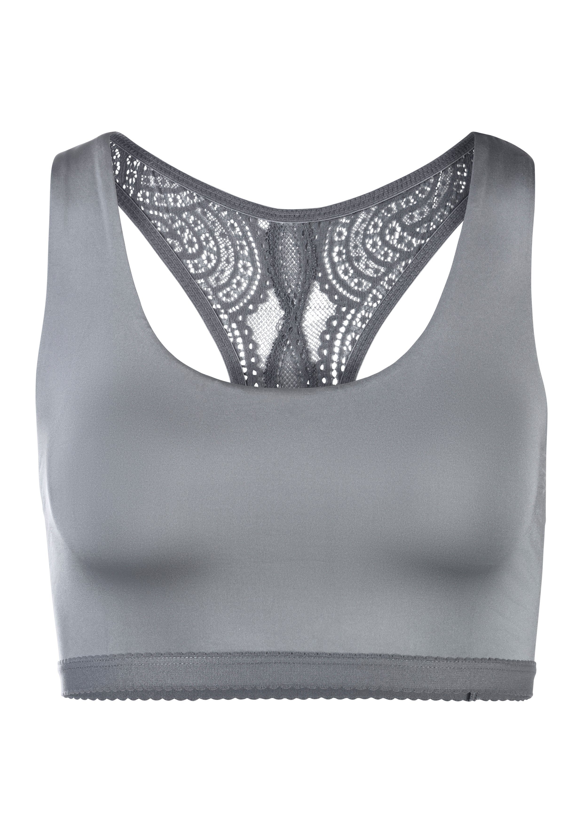 Lascana Bustier met racerback en fijne kant