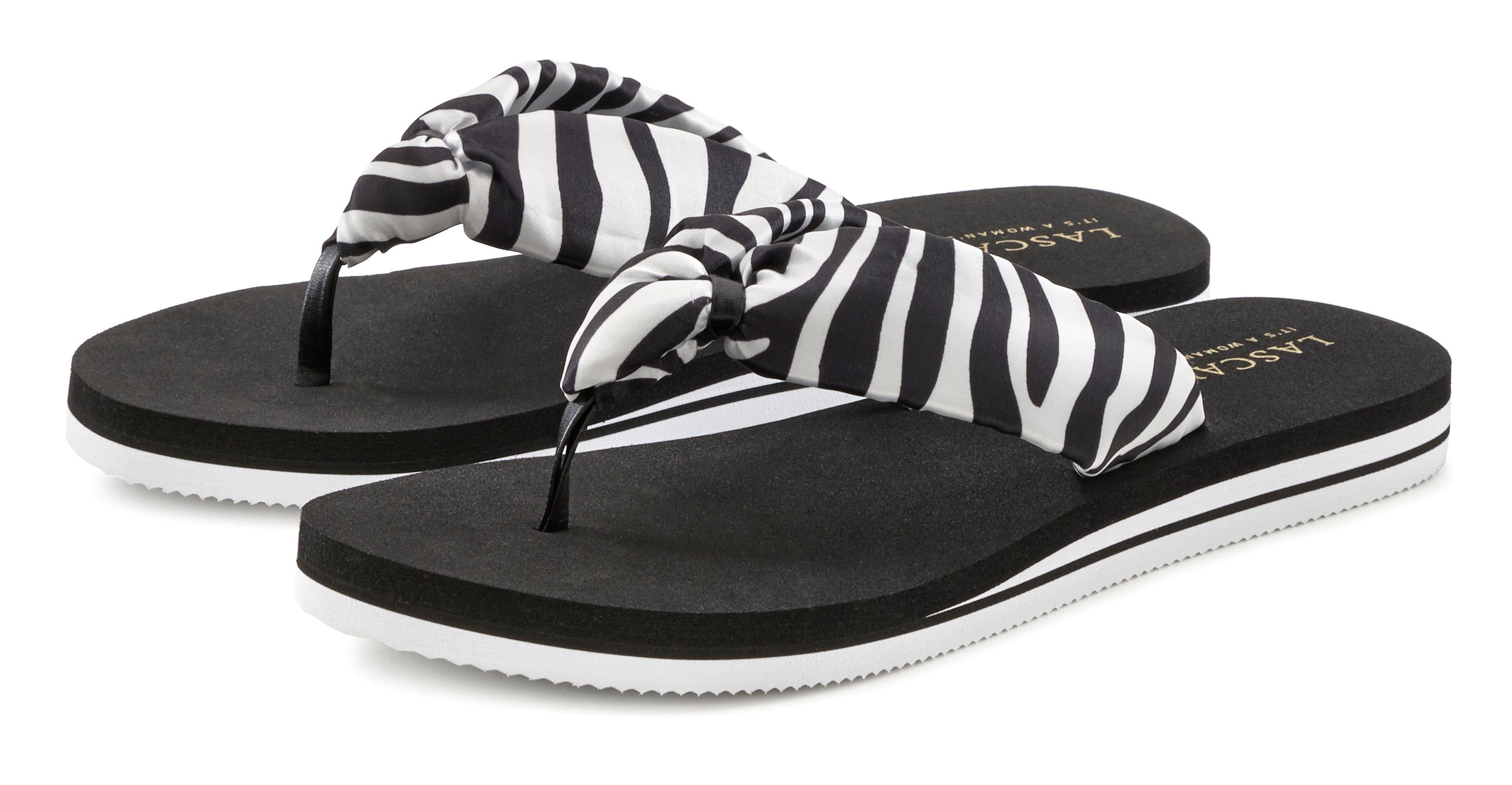 Lascana Badslippers Sandaal, pantoletten, badschoen ultralicht met zacht band VEGAN