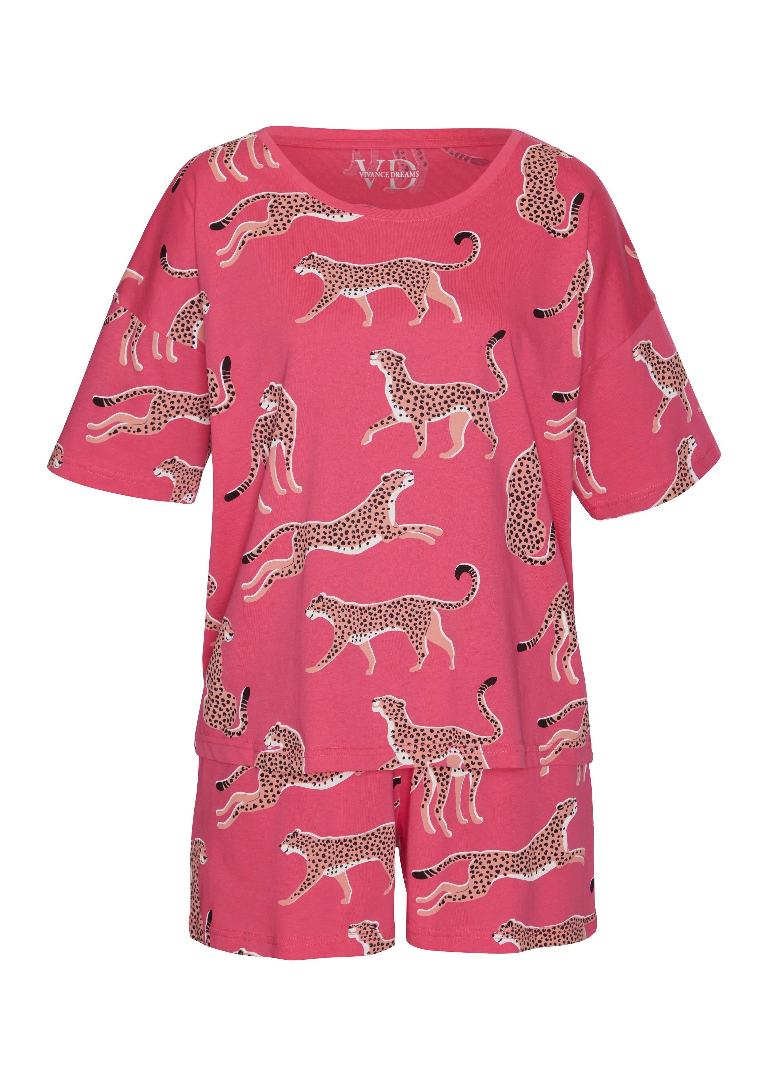 Vivance Dreams Shortama mt animal alloverprint (2-delig)