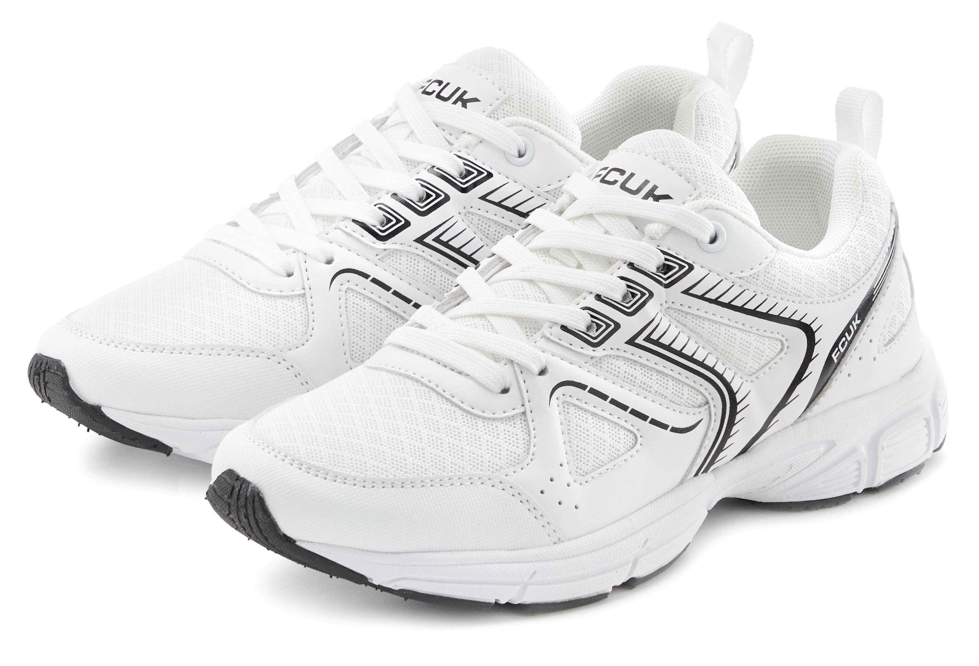 FCUK Sneakers Vrijetijdsschoen, lage schoen met ultralichte flexibele zool VEGAN