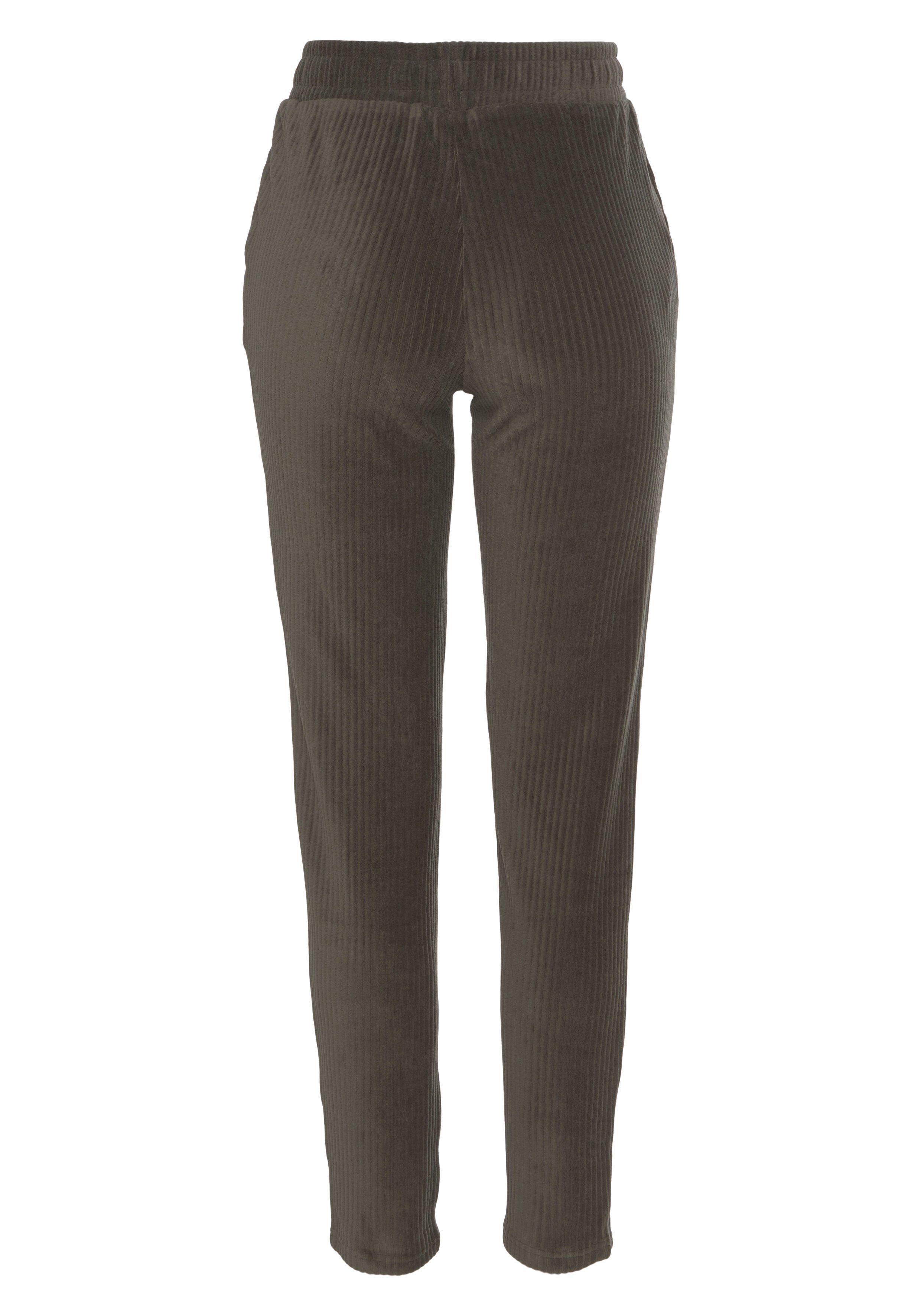 Vivance Cordbroek zonder sluiting -Loungebroek met comfortabele boorden en brede cord structuur
