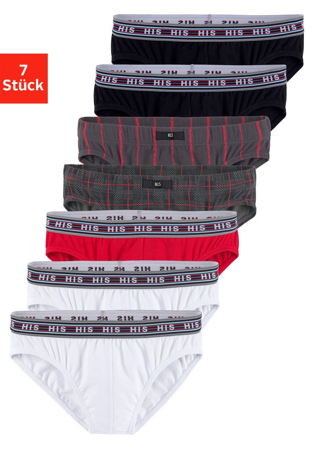 H.I.S Slip van katoen-stretch (set, 7 stuks)