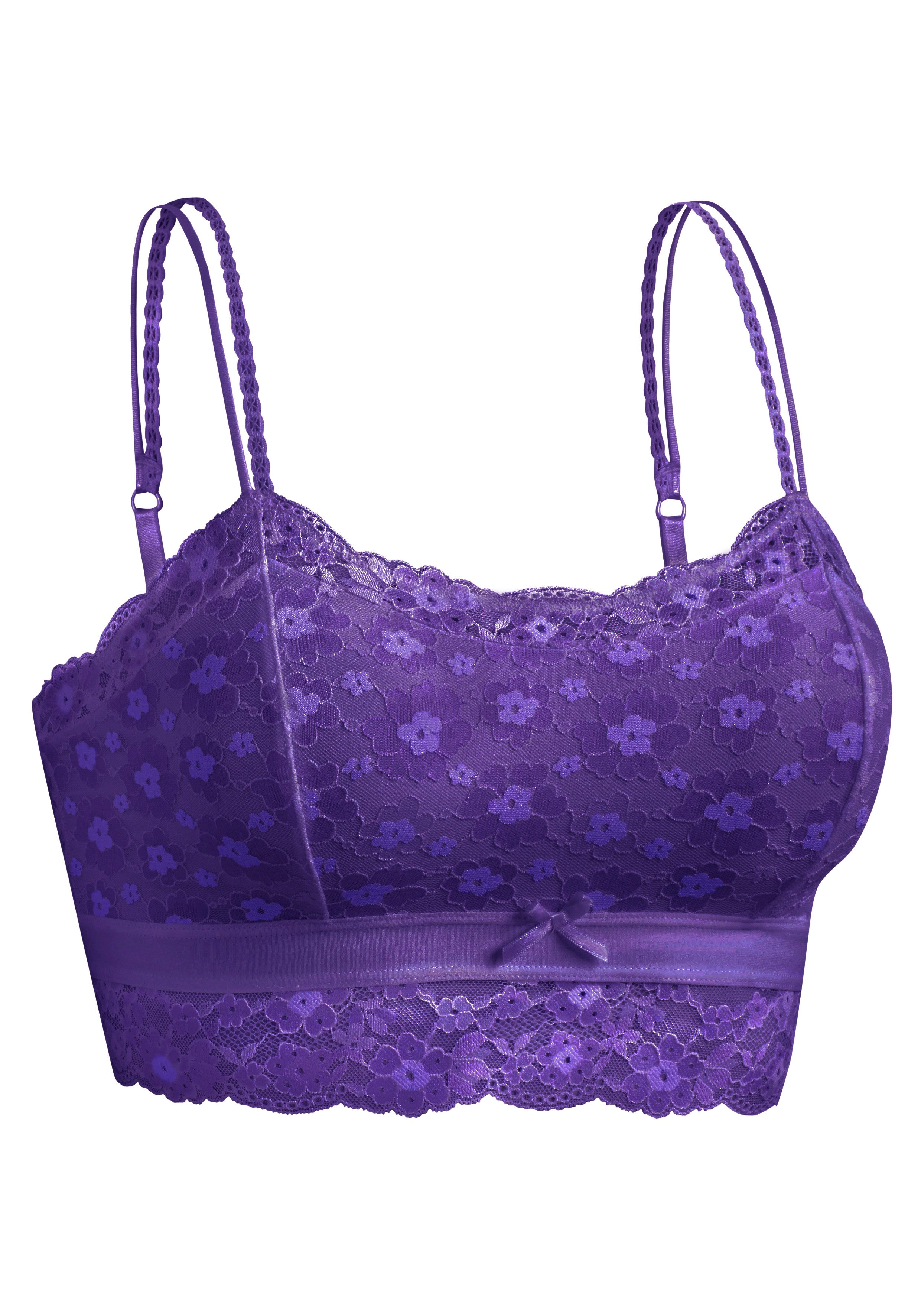 Vivance Bralette-bh van bloemige kant in lichte lange vorm, sexy lingerie