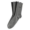 h.i.s sokken met knelvrije boord (4 paar) grijs