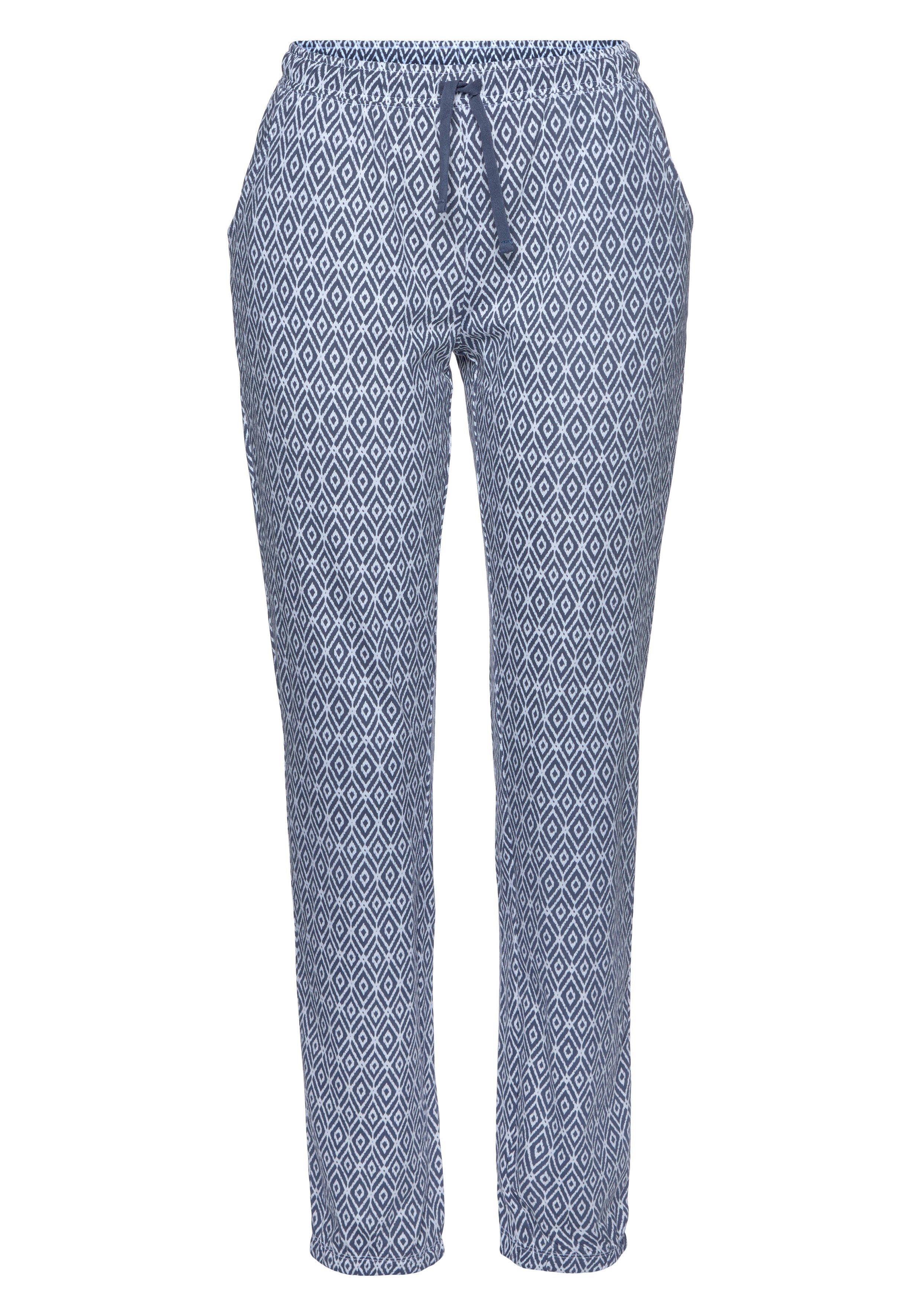 Vivance Dreams Pyjamabroek met print all-over pyjama's maat 32/34 blauw