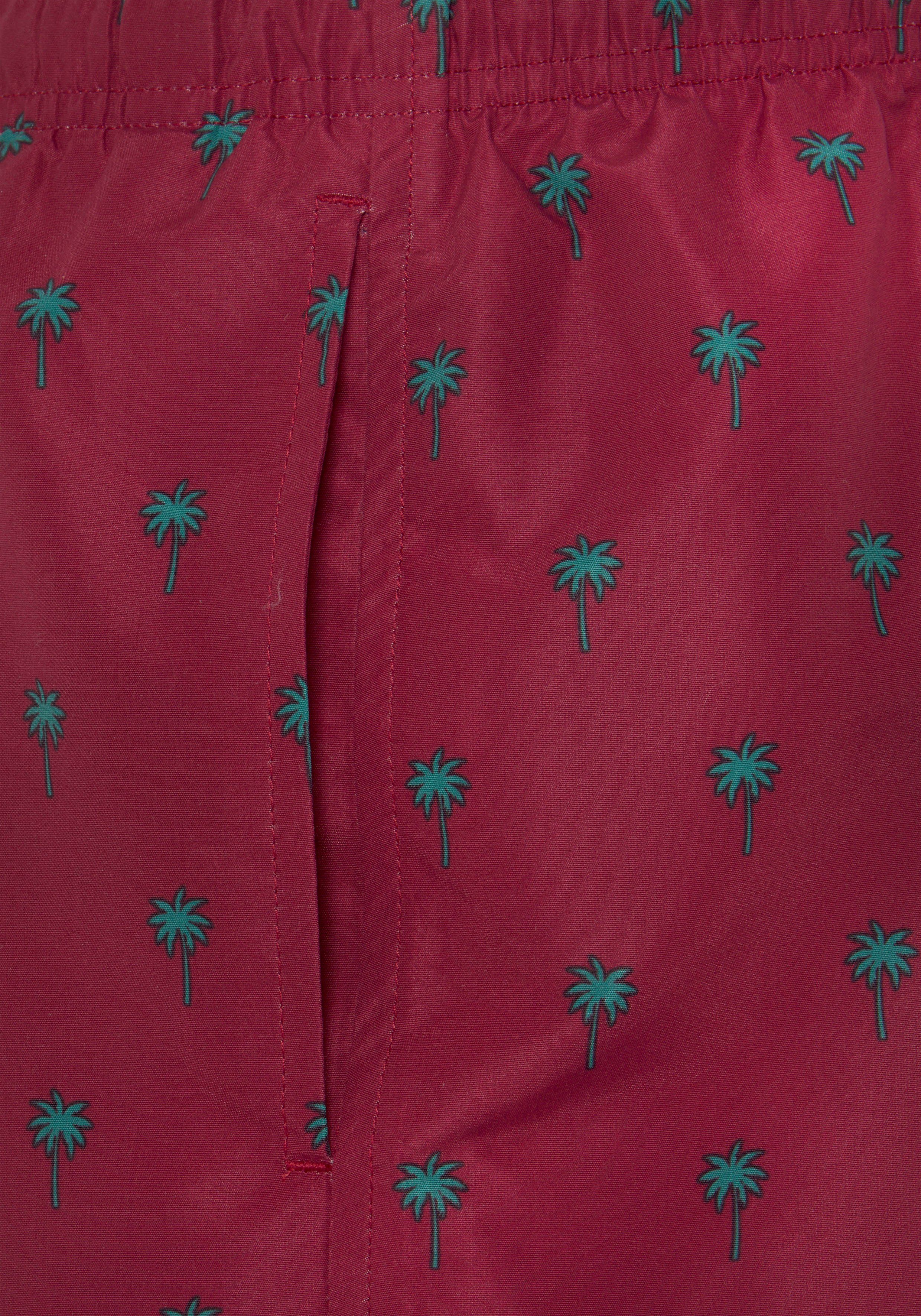s.Oliver RED LABEL Beachwear Zwemshort met palmendesign