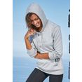 bench. hoodie met glanzend logoborduursel grijs