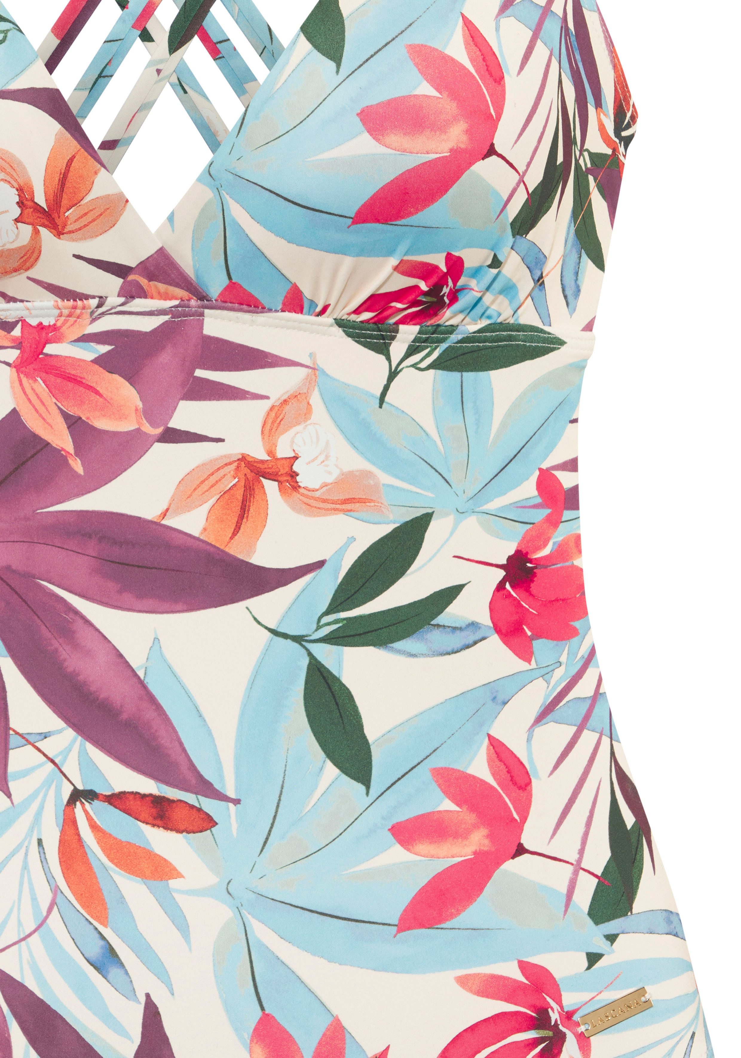 Lascana Badpak Imani met zomerse bladerenprint