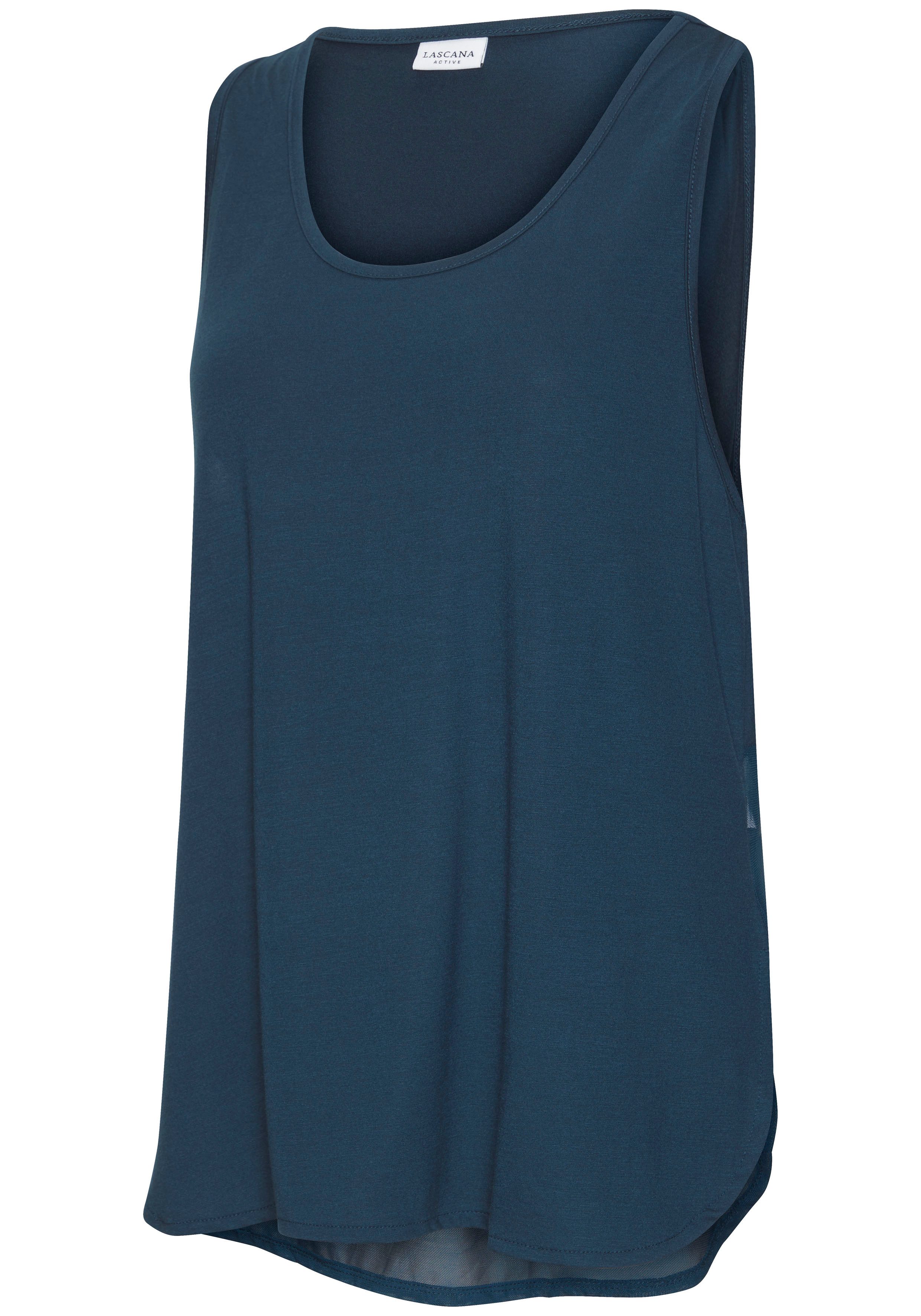 active by Lascana Tanktop Sporttop met mesh inzet en racerback