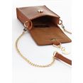 lascana gsm-tasje , mini bag, schoudertas met fraaie hanger en kettingdetails bruin