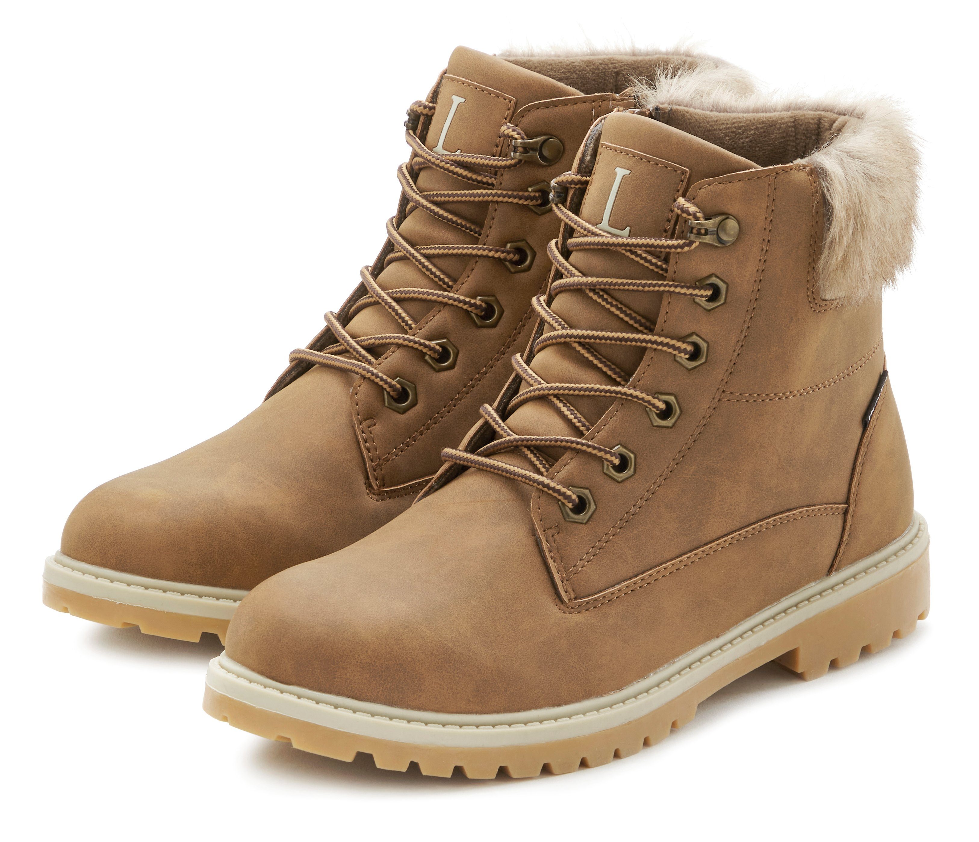 Lascana Laarsjes wind- & waterafstotend, winterboots, outdoorlaarzen, winter enkellaarsjes