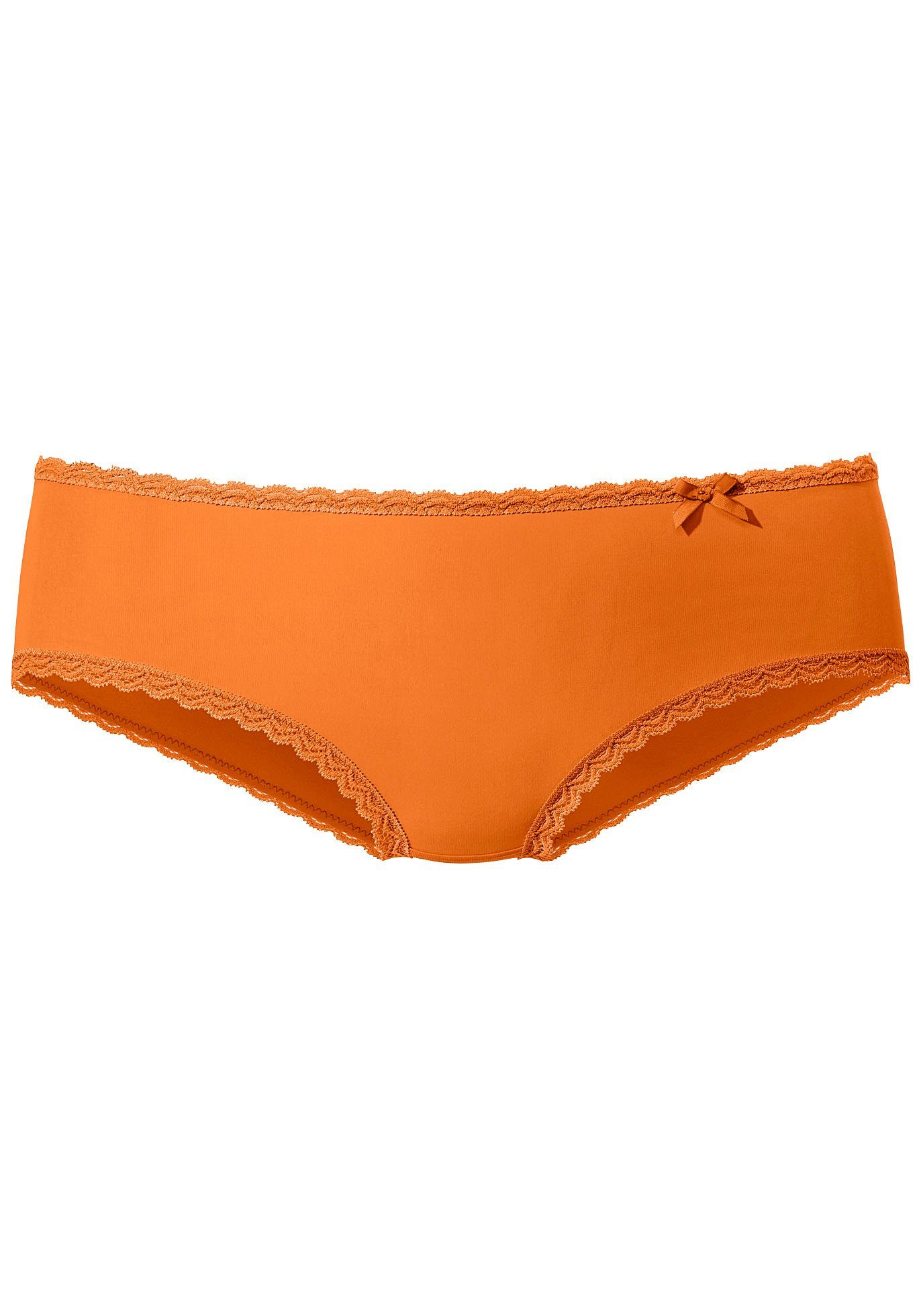 s.Oliver RED LABEL Beachwear Hipster Camille met fijne kanten rand hipsters maat 44/46 oranje