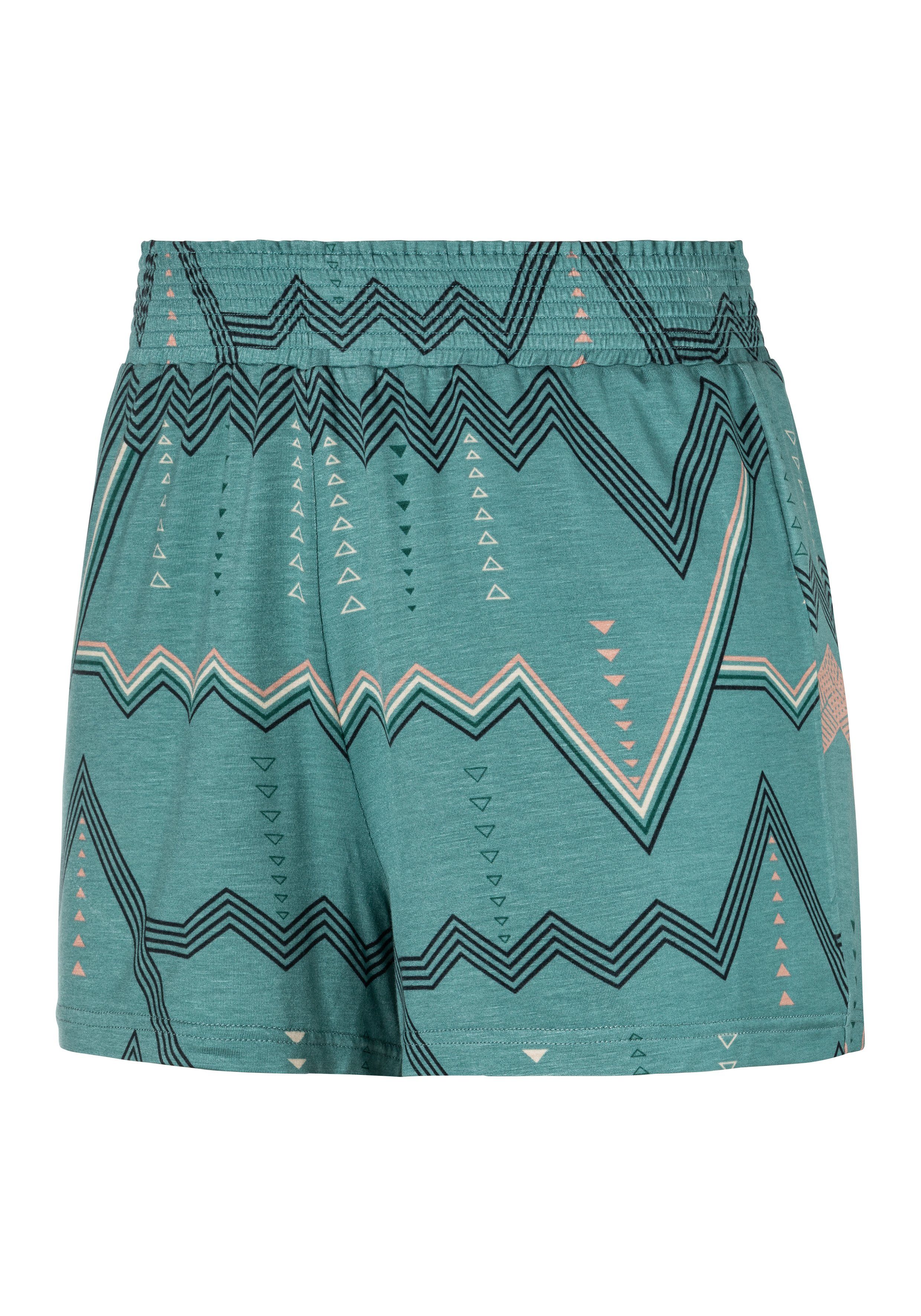 Lascana Pyjamashort met grafisch zigzagmotief