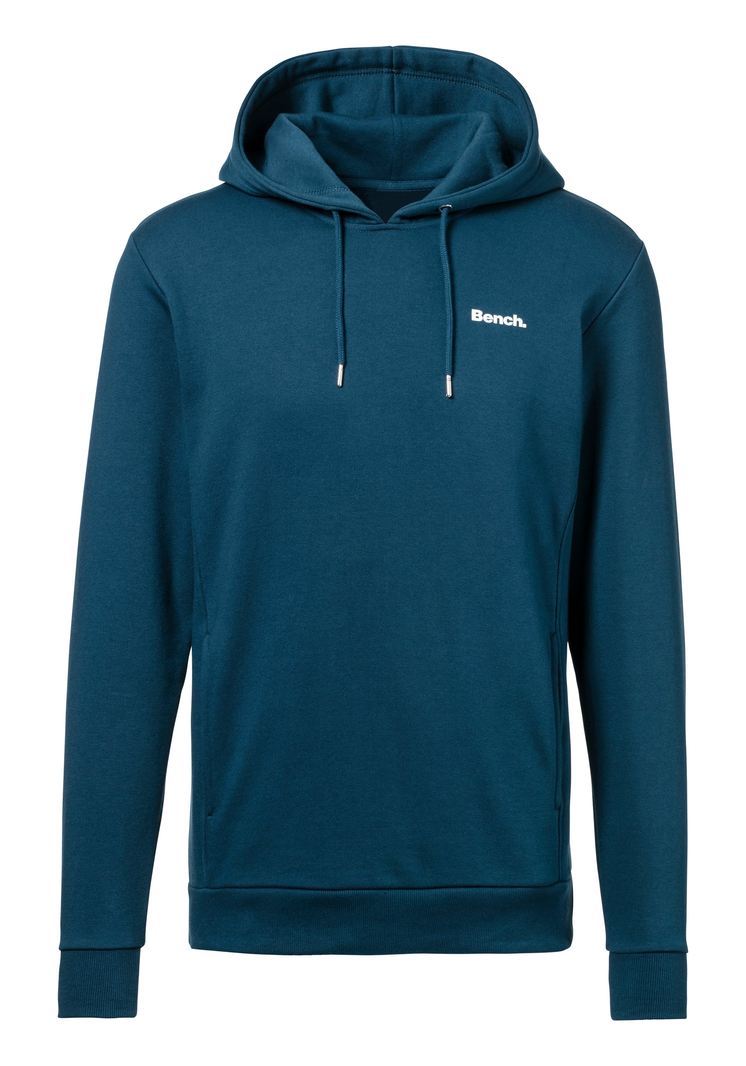 Bench. Loungewear Hoodie Sweatshirt met capuchon en zijzakken, katoenmix heren maat 52/54 blauw