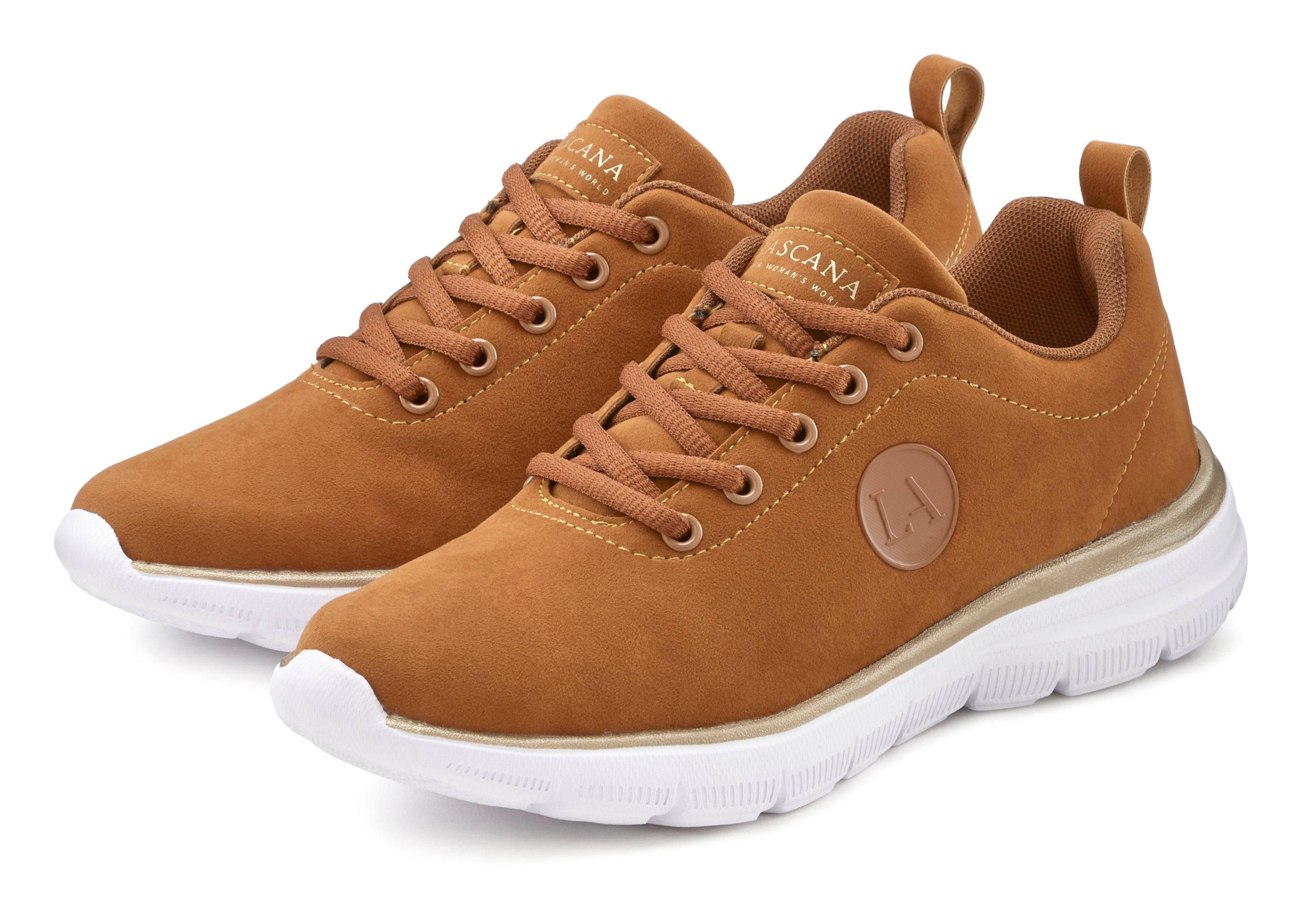 Lascana Sneakers onderhoudsvriendelijk, ultralicht, veterschoenen, vrijetijdsschoenen, vegan