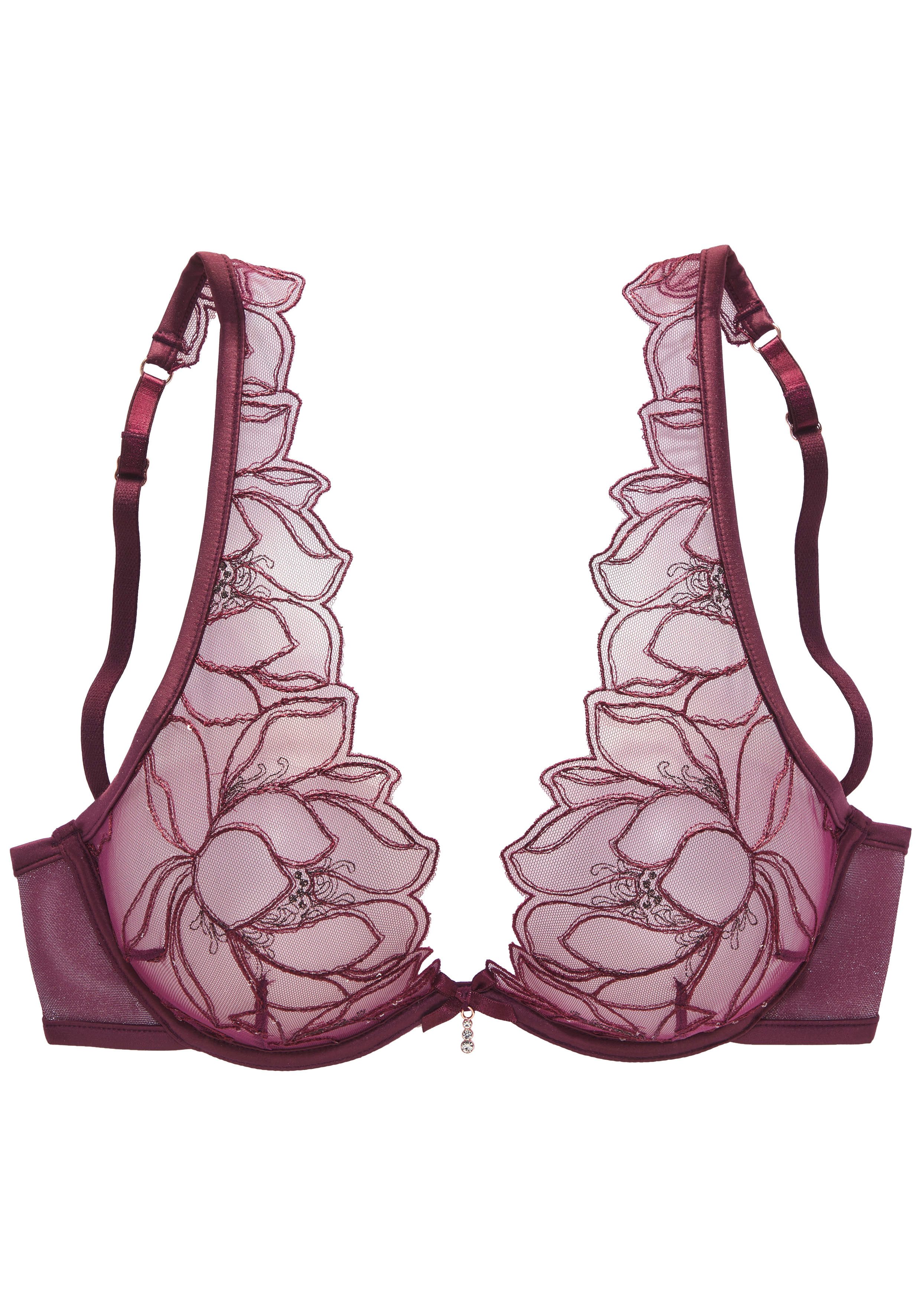 Lascana Beugel-bh met licht transparant kant met fijne glitterdetails, lingerie