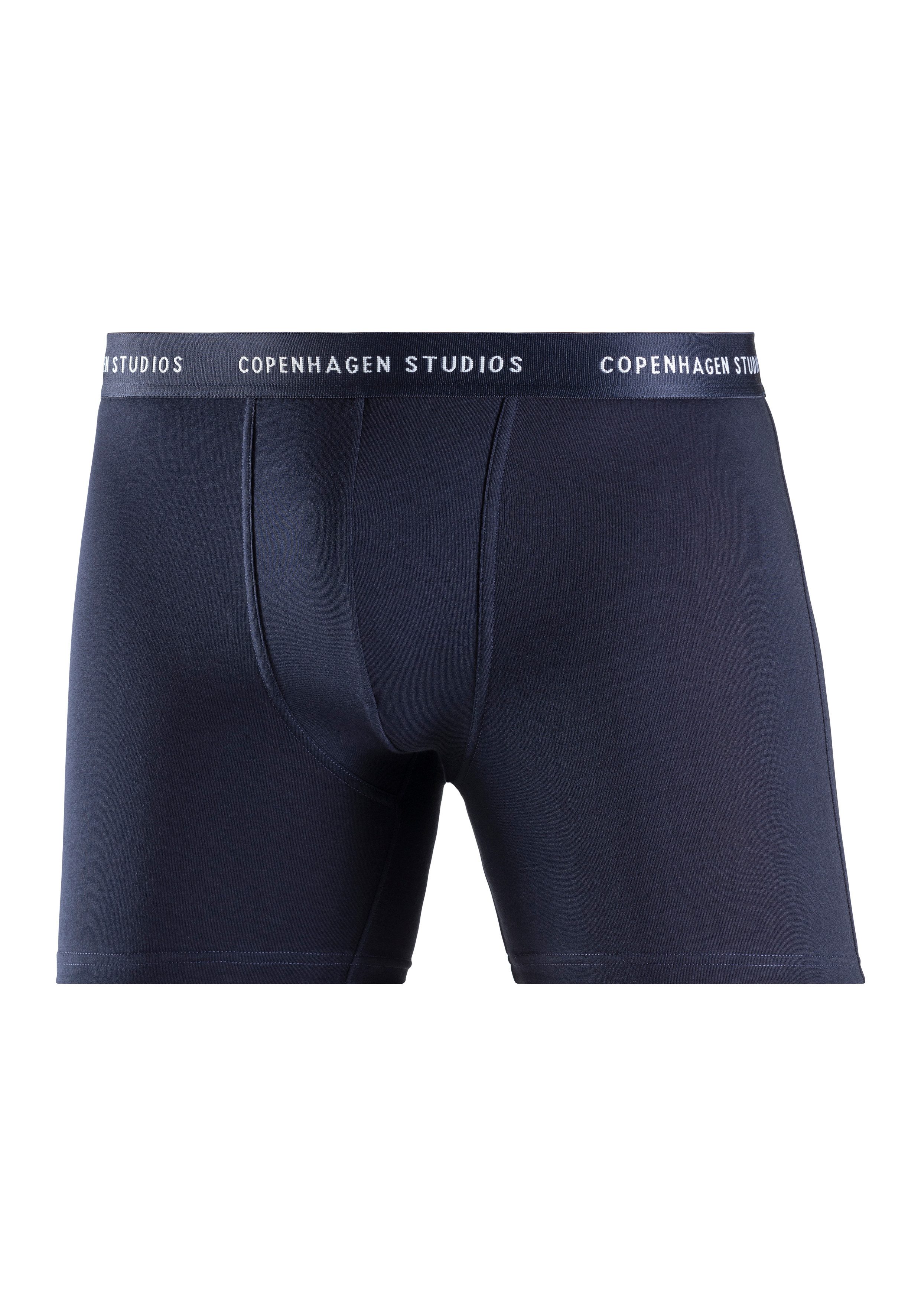 Copenhagen Studios Boxershort voor heren met langere pijpen en logo-tailleband (3 stuks)