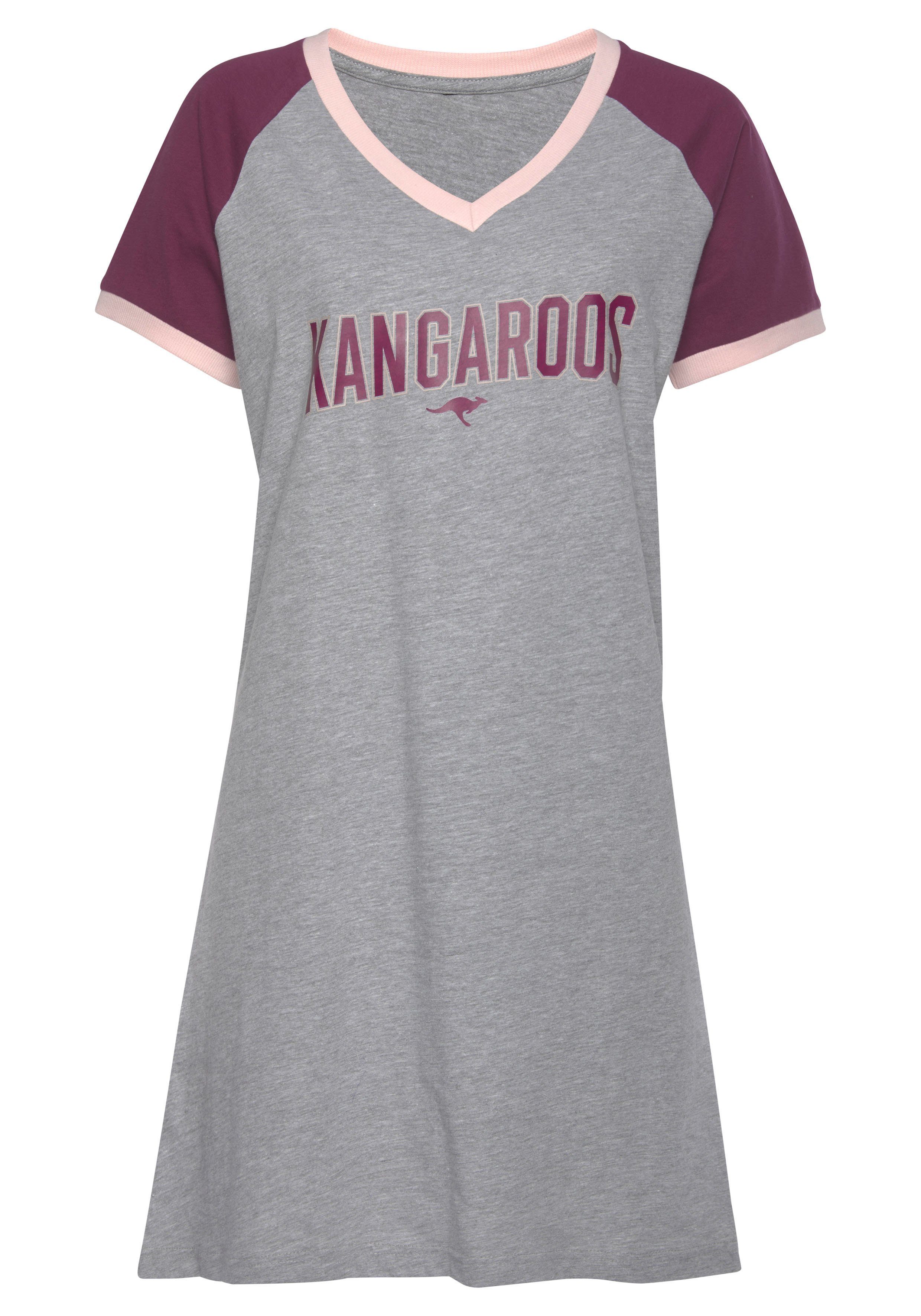 KangaROOS Big-shirt met contrastkleurige raglanmouwen