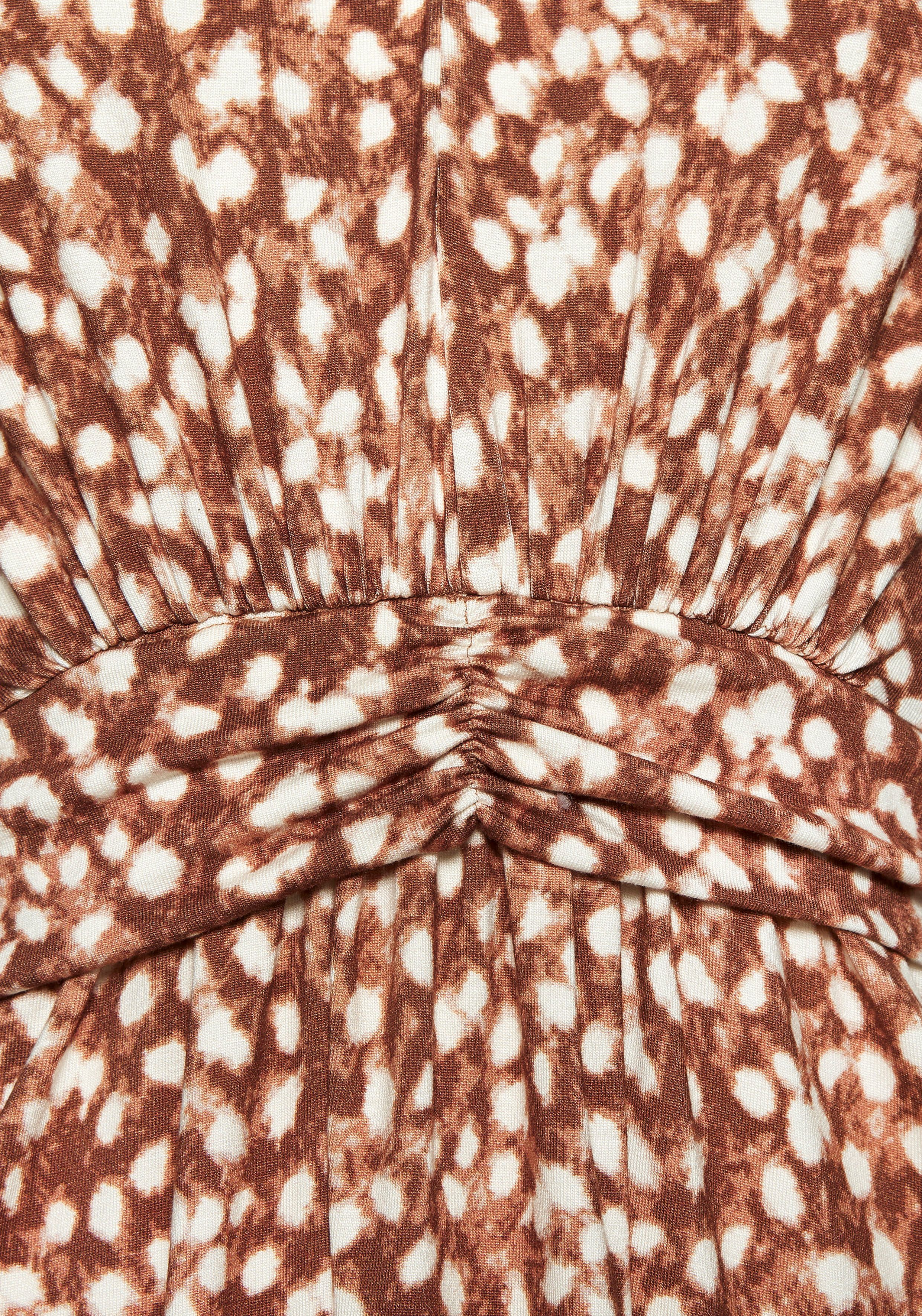Vivance Jerseyjurk met stippenprint en v-hals, figuurvriendelijke zomerjurk