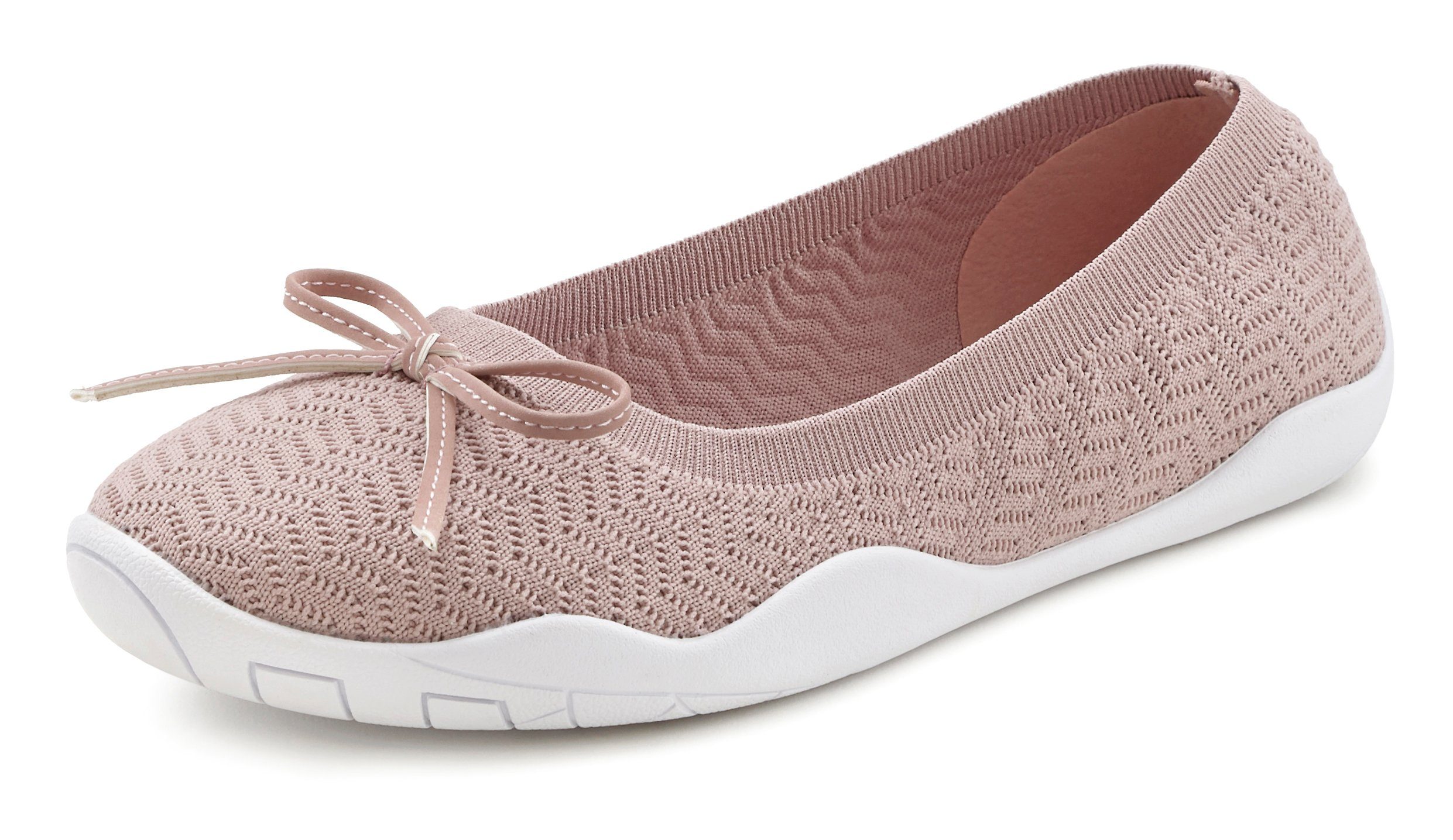 Lascana Sneaker ballerina's Slipper, lage schoen, slip-on sneaker ultralicht VEGAN