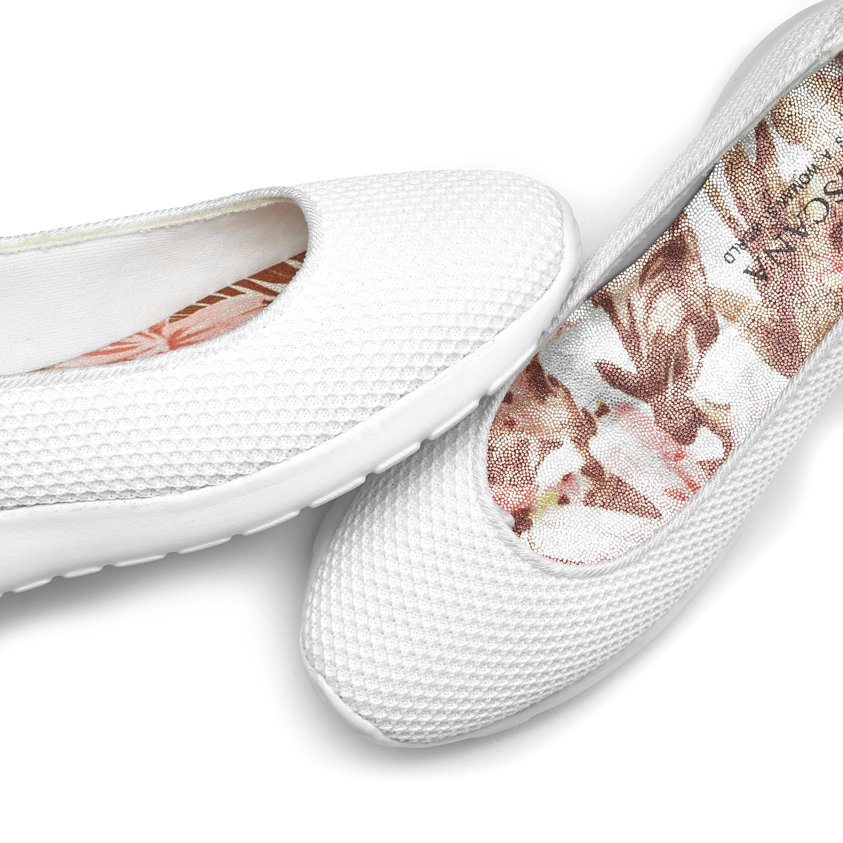 Lascana Ballerina's Vrijetijdsschoen, slipper, lage schoen, sneaker slip-in, lichte mesh-look
