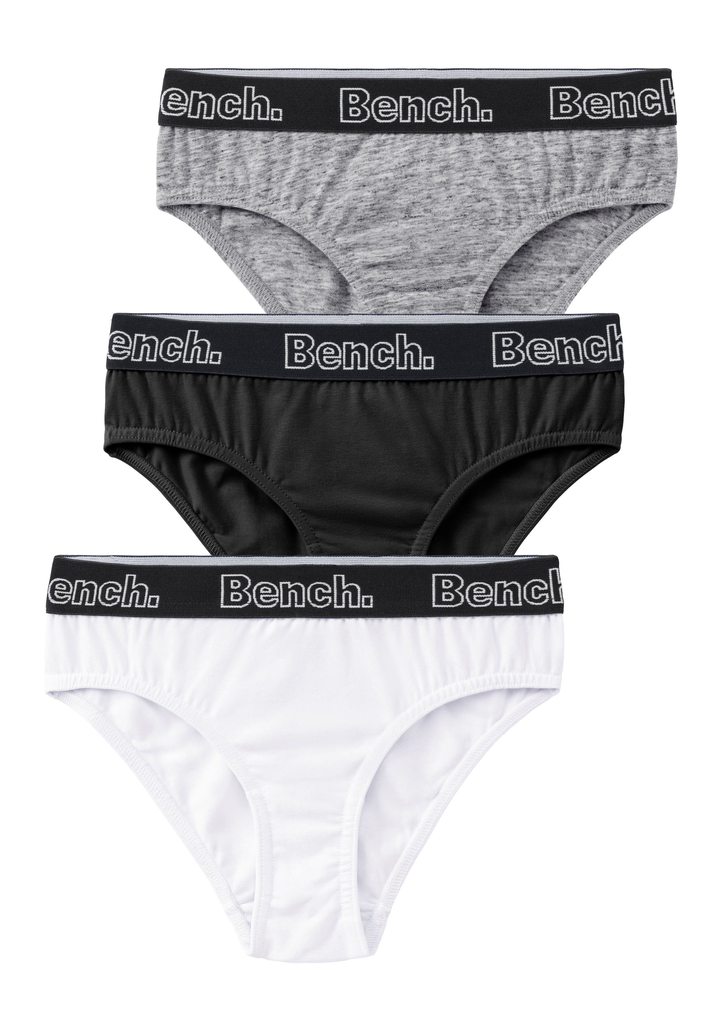 Bench. Slip weefband met logo (set, 3 stuks) ondergoed maat 122/128 zwart