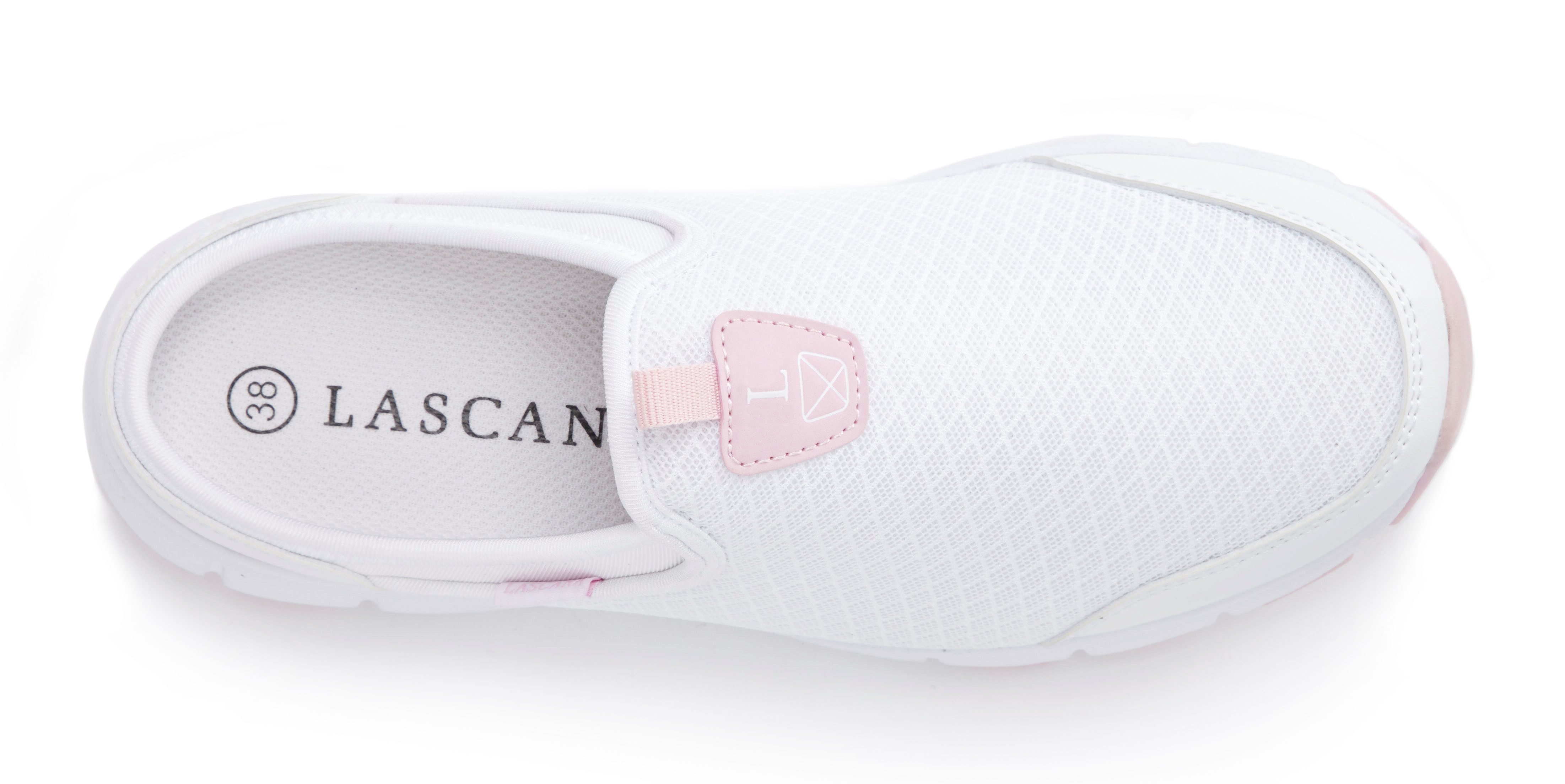 Lascana Slip-on sneakers Lage schoen, vrijetijdsschoen, sabot, clogs van licht mesh-materiaal