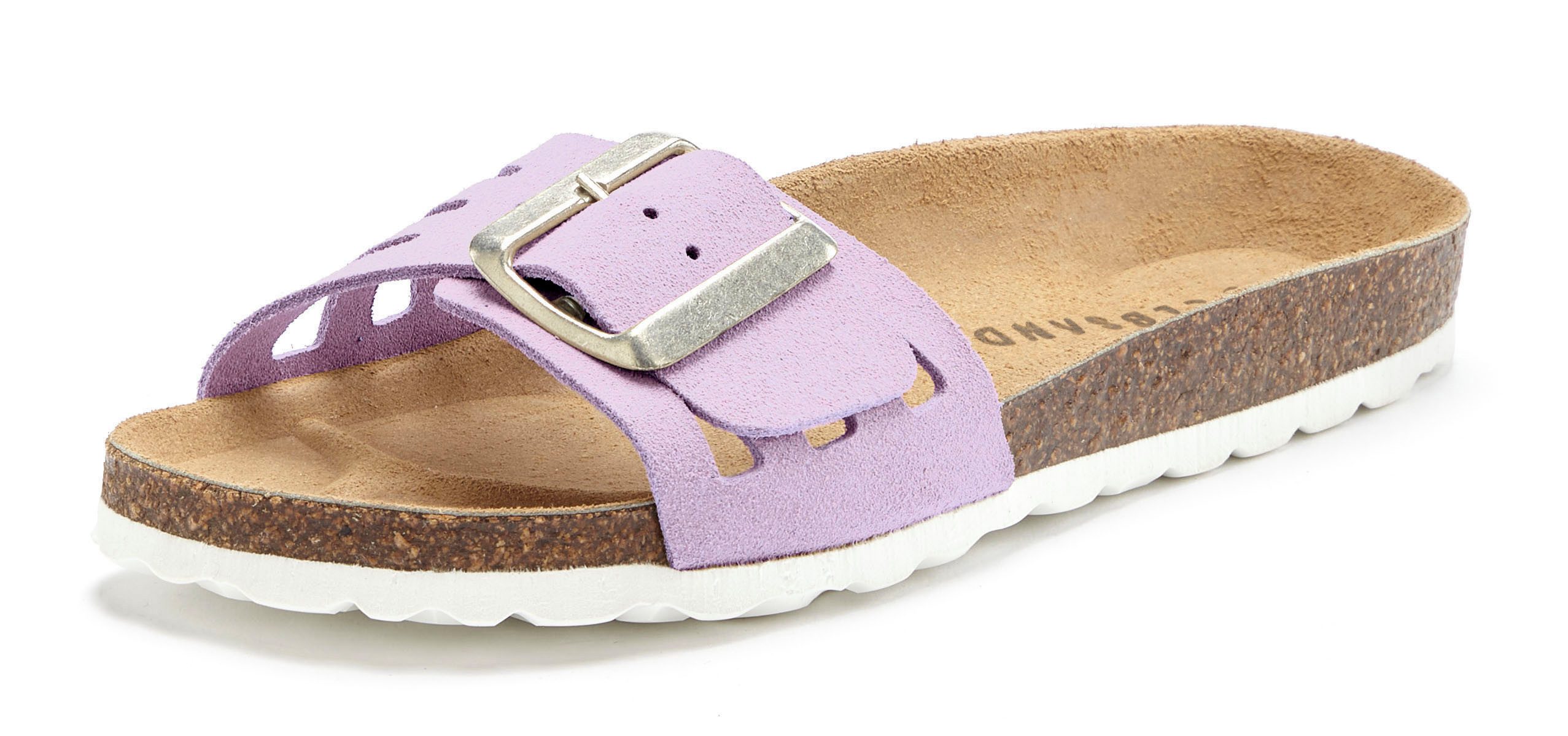 Elbsand Slippers Mule, Sandalen, open schoen van hoogwaardig leer met zacht comfortkurk voetbed