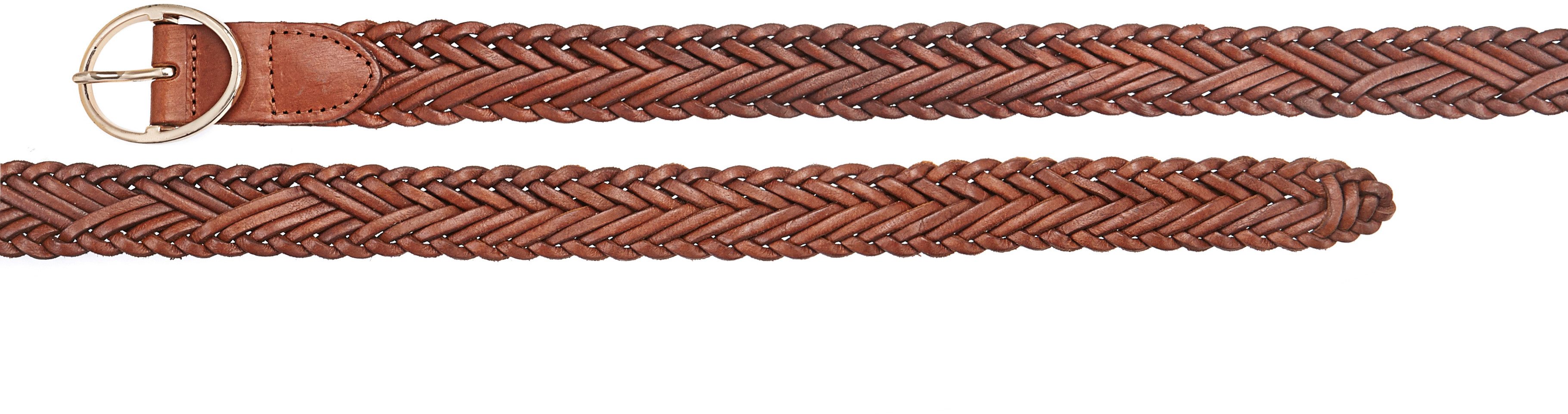 Lascana Leren riem Heupriem Vlechtriem, broekriem, riem van leer voor jeans & jurken