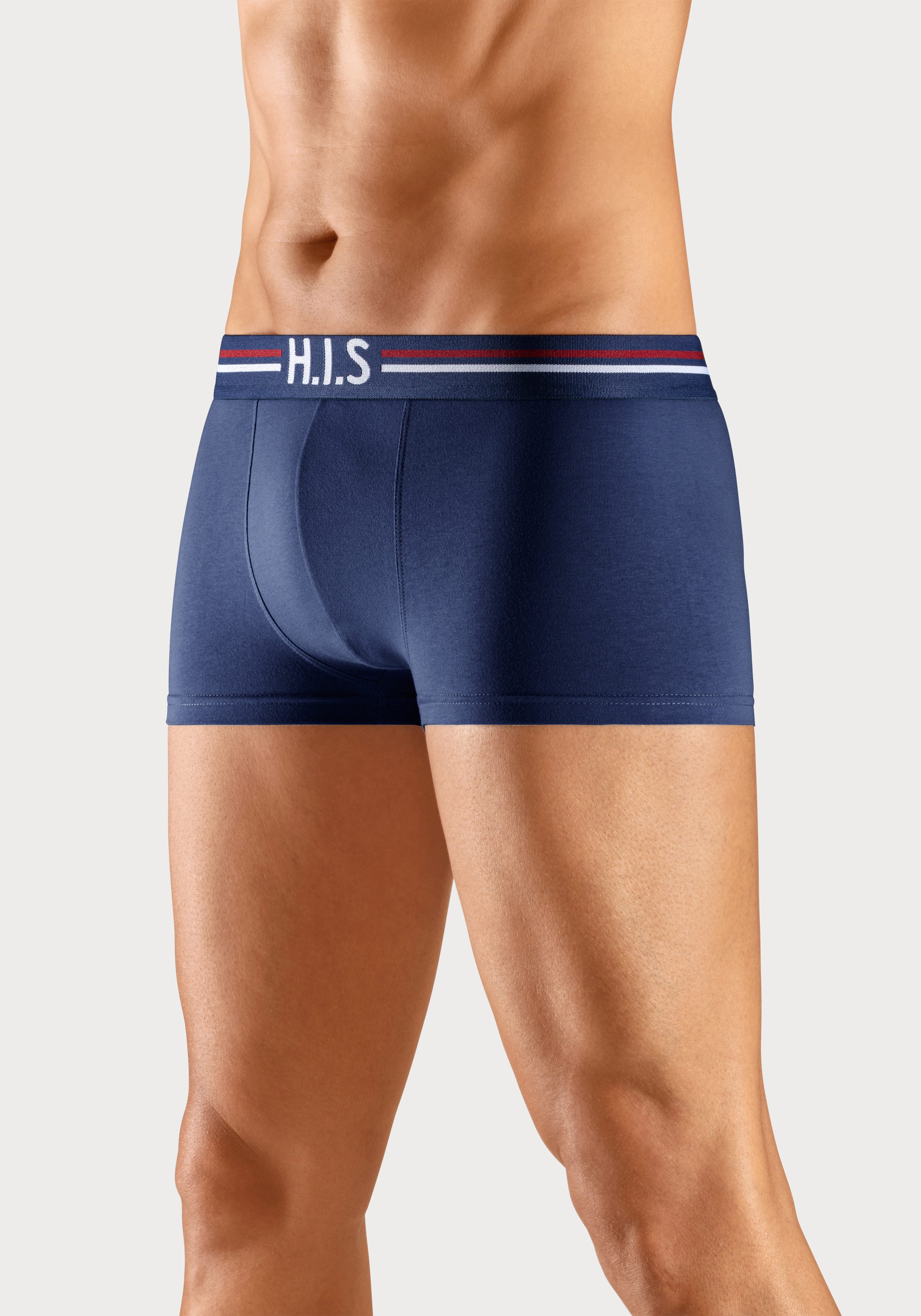 H.I.S Hipster strak zittende boxershorts met strepen van katoenmix (set, 5 stuks)