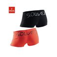 s.oliver red label beachwear hipster met groot logo-opschrift (set, 2 stuks) oranje
