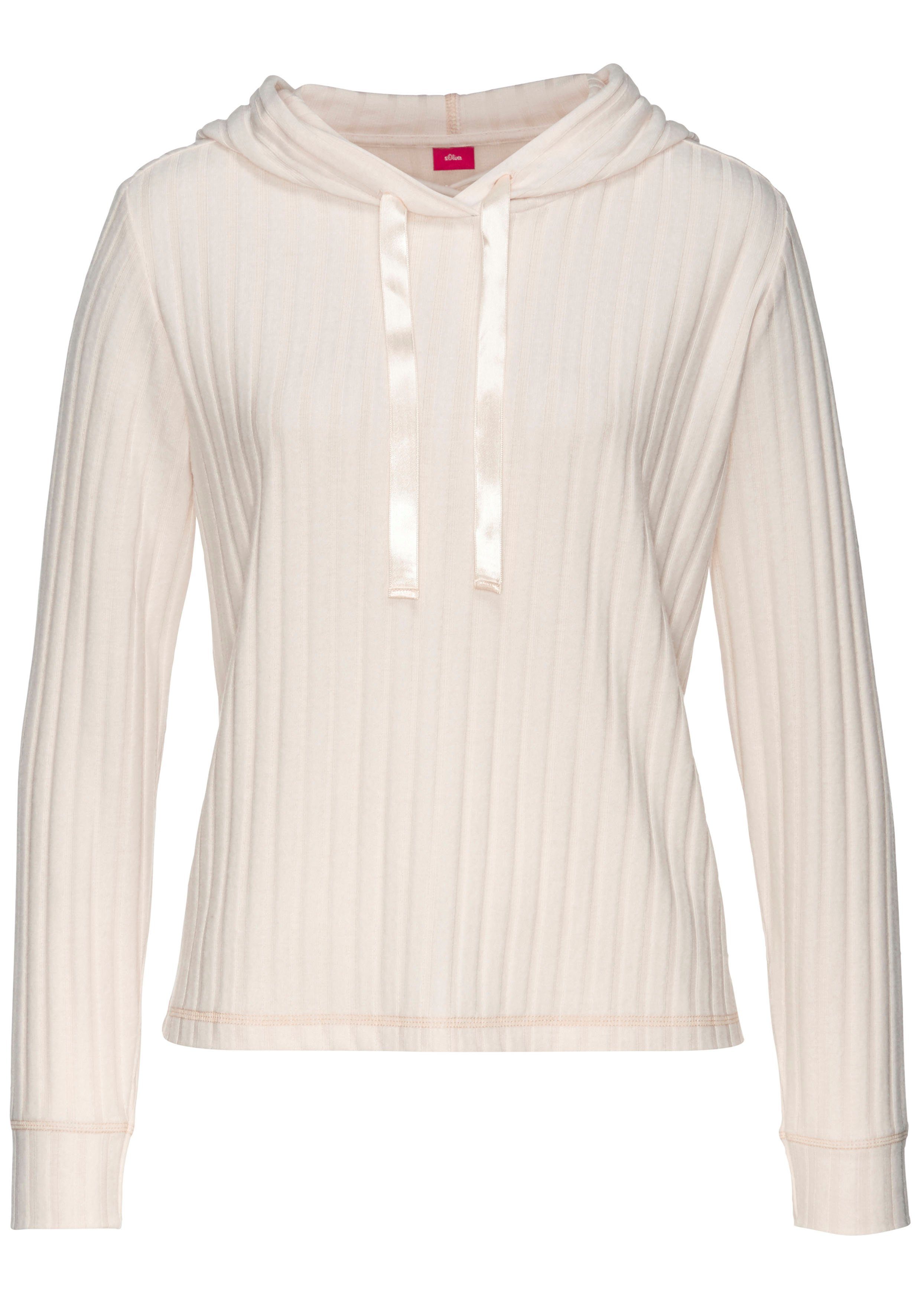 s.Oliver RED LABEL Beachwear Shirt met lange mouwen Capuchon met satijnband