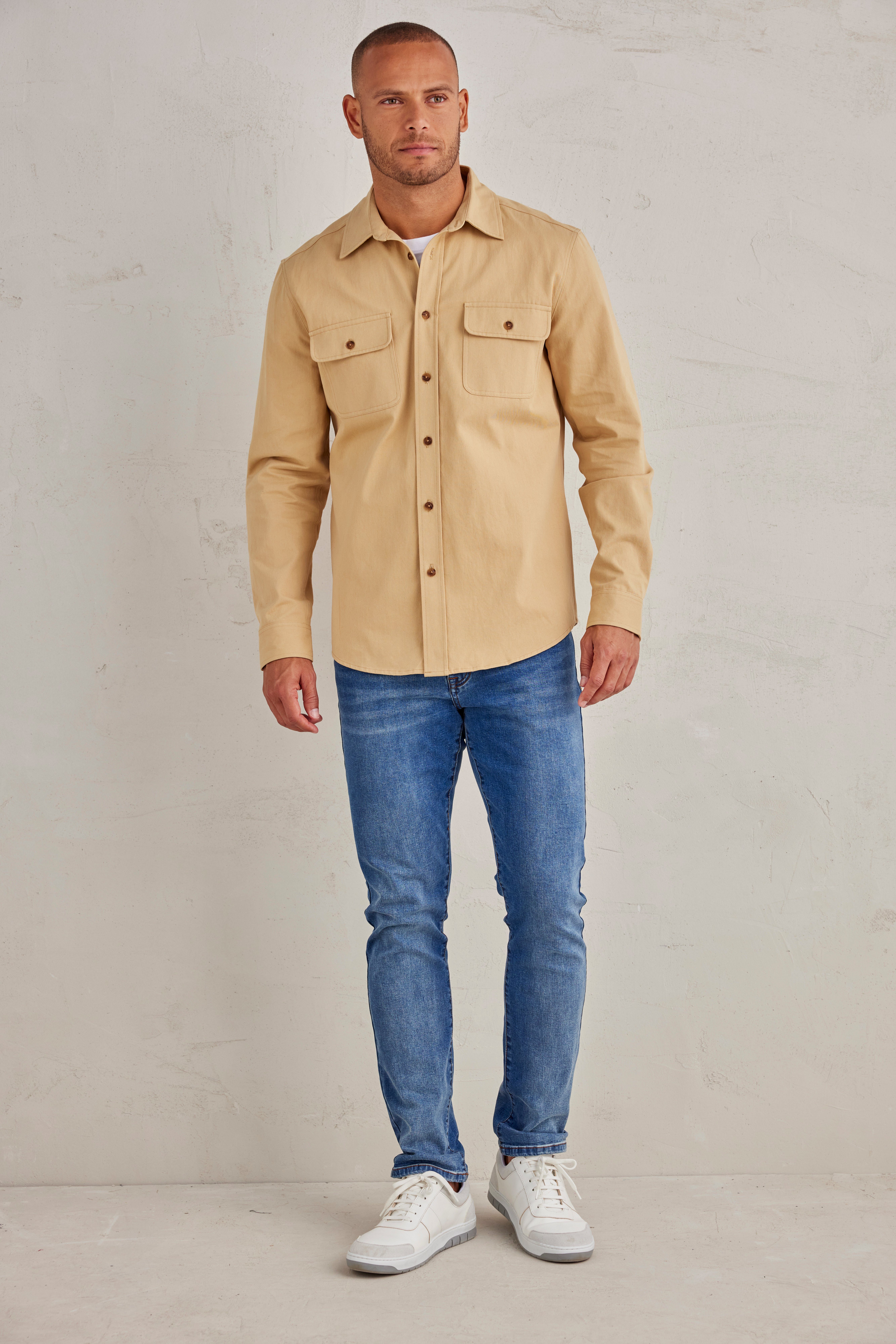 John Devin Overhemd met lange mouwen Coole overshirt