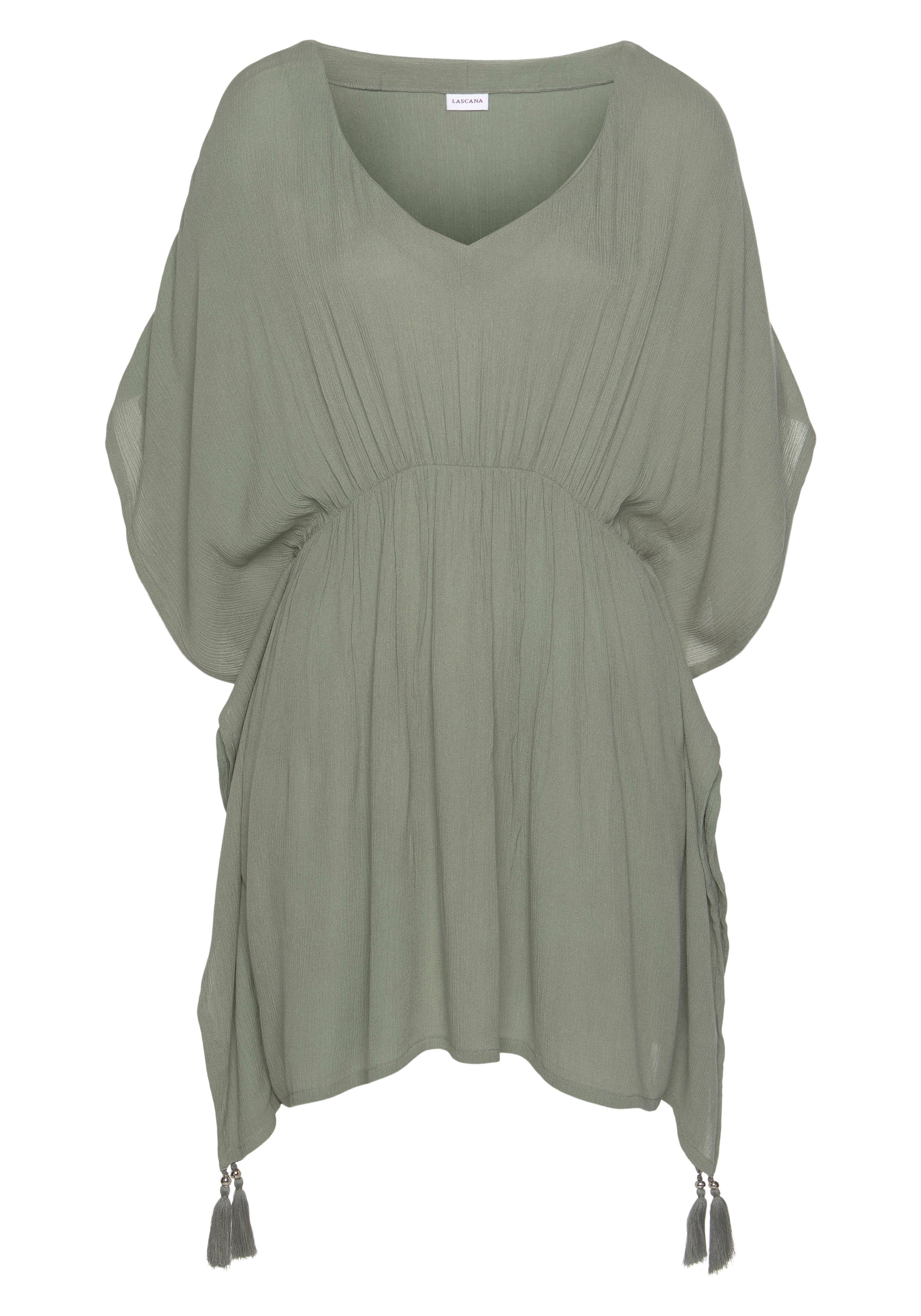 Lascana Tuniek gemaakt van crêpe viscose, blousejurk, strandkleding, transparant